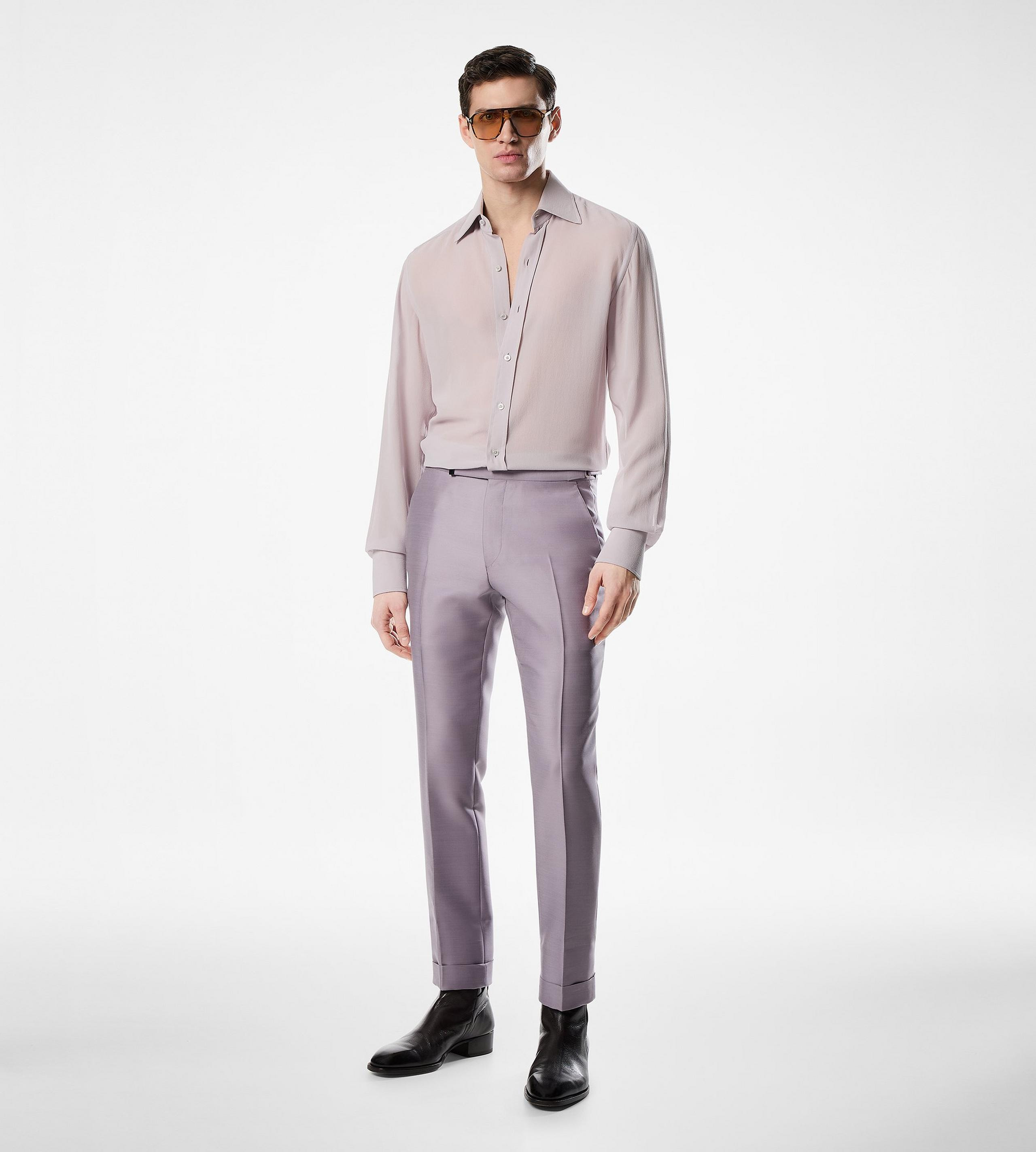 CREPE SATIN SLIM FIT SHIRT - 2