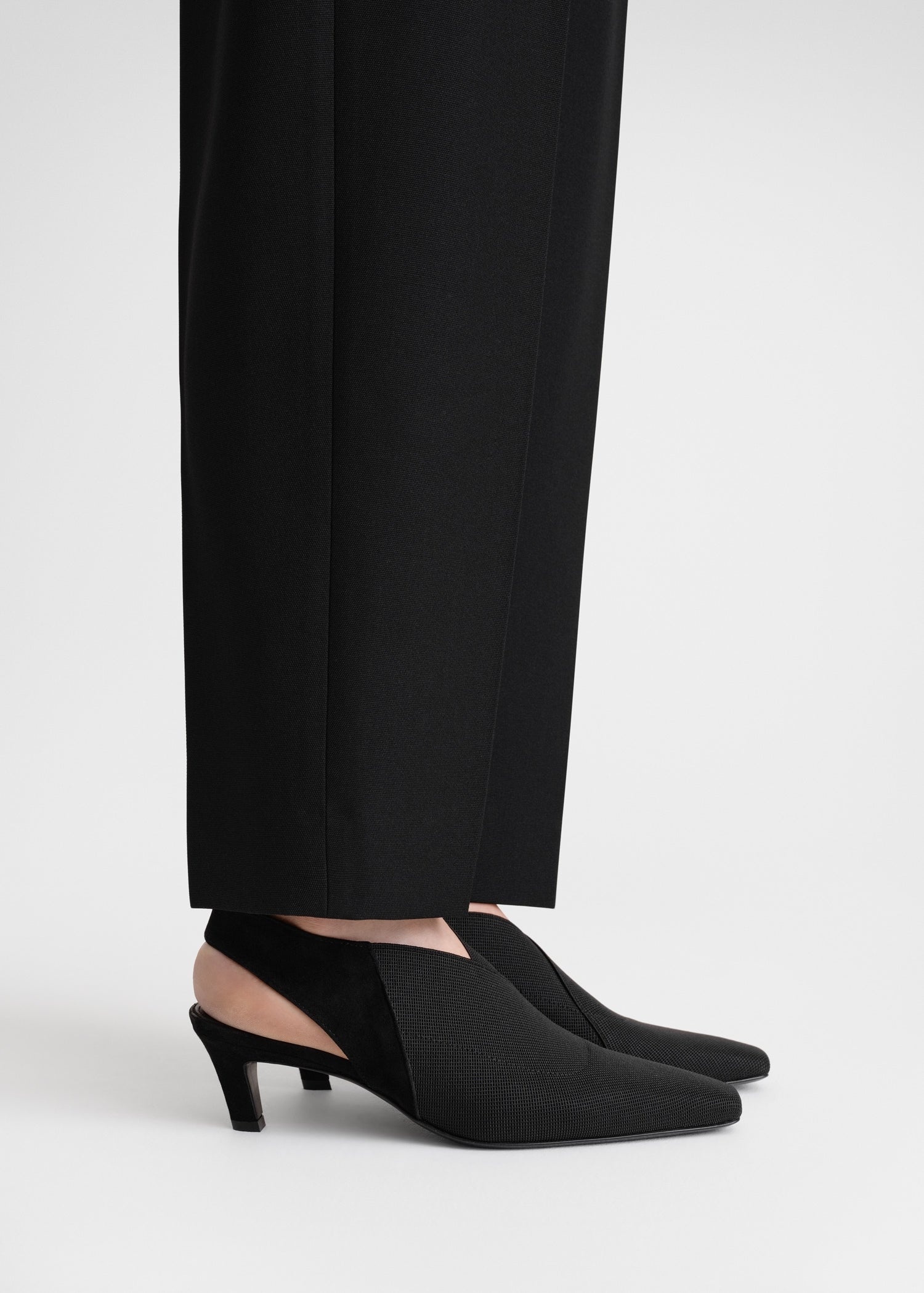 The Mid Heel Elastic Slingback black - 3