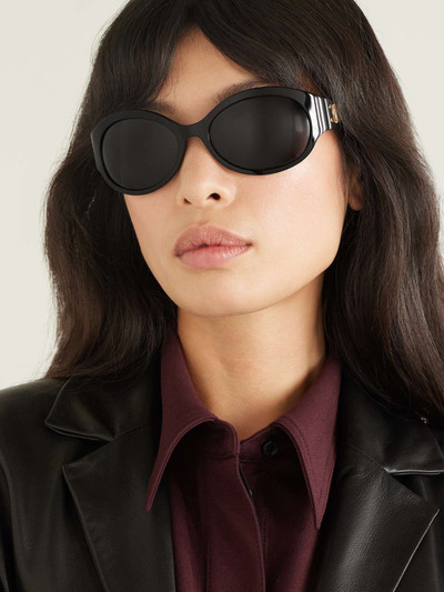 CELINE Triomphe oversized round-frame acetate sunglasses outlook