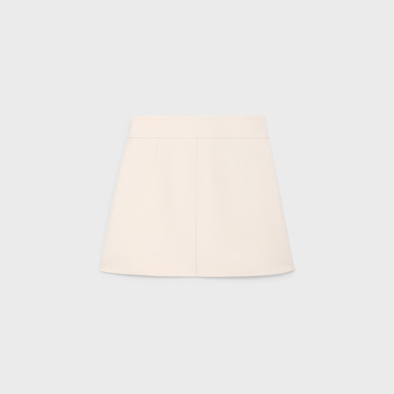 CELINE trapeze mini skirt in wool silk gabardine outlook
