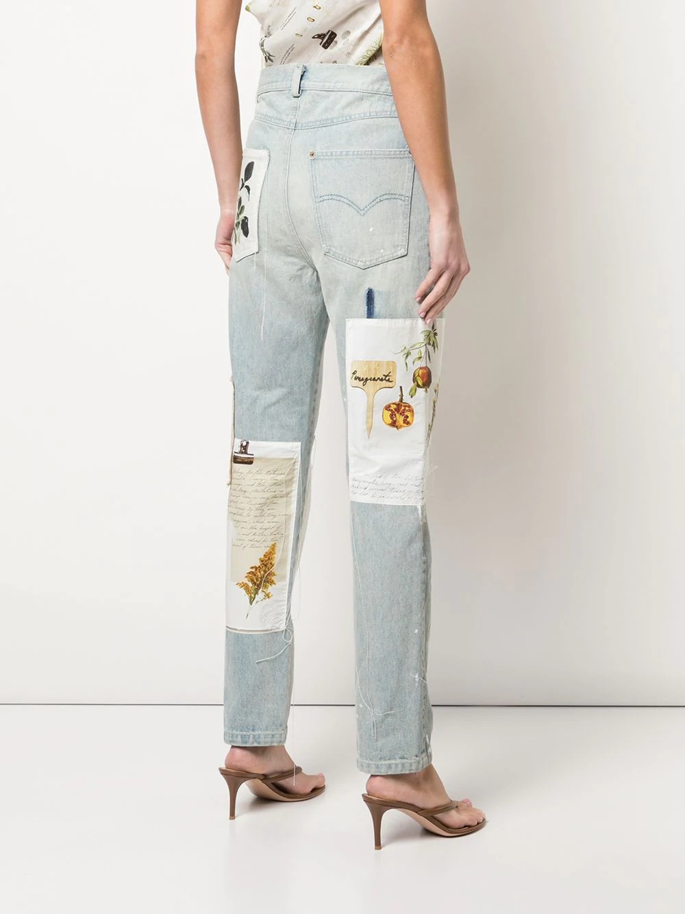 Batnical patchwork straight-leg jeans - 4