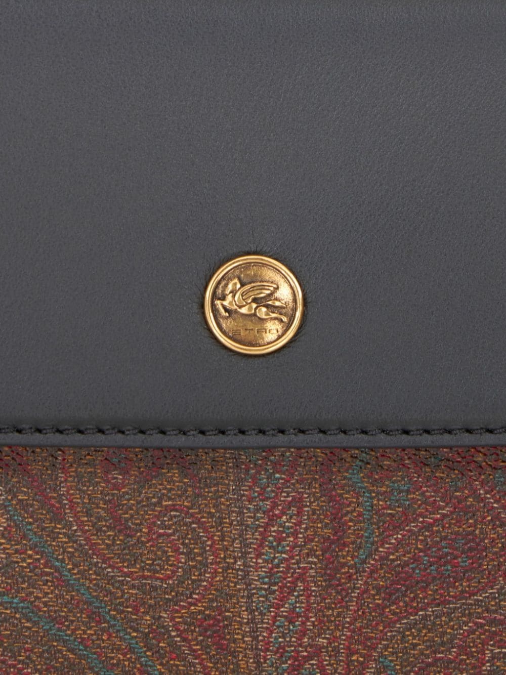 paisley-print leather wallet - 4