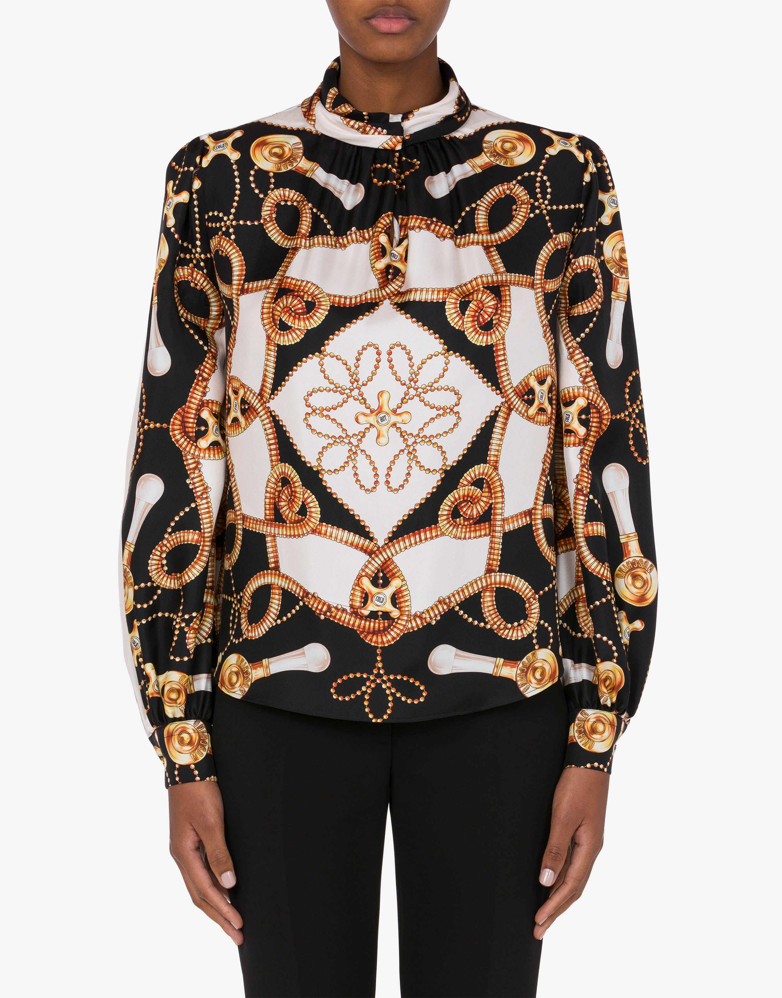 FAUCETS PRINT SILK BLOUSE - 2