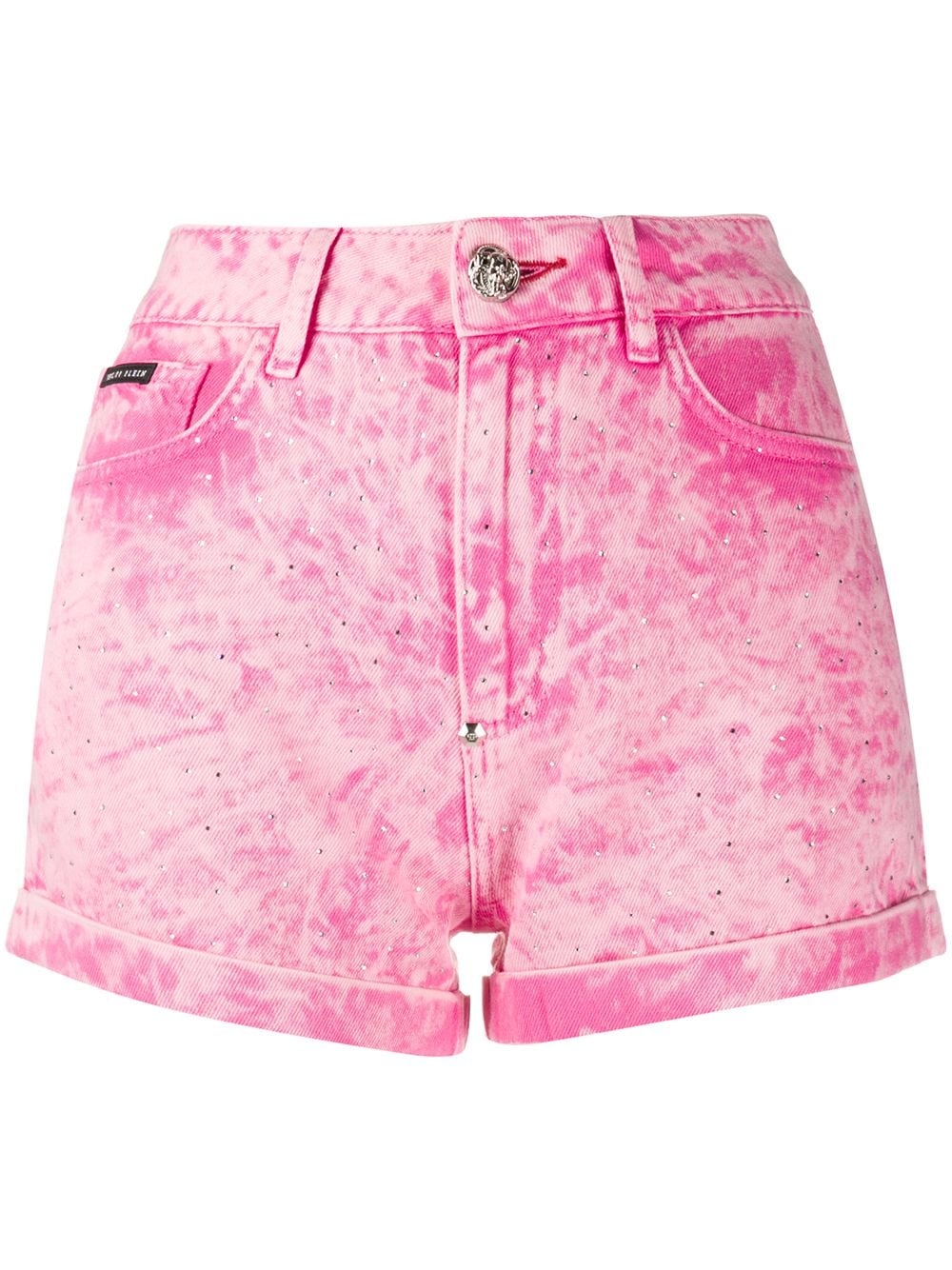 acid-wash denim shorts - 1