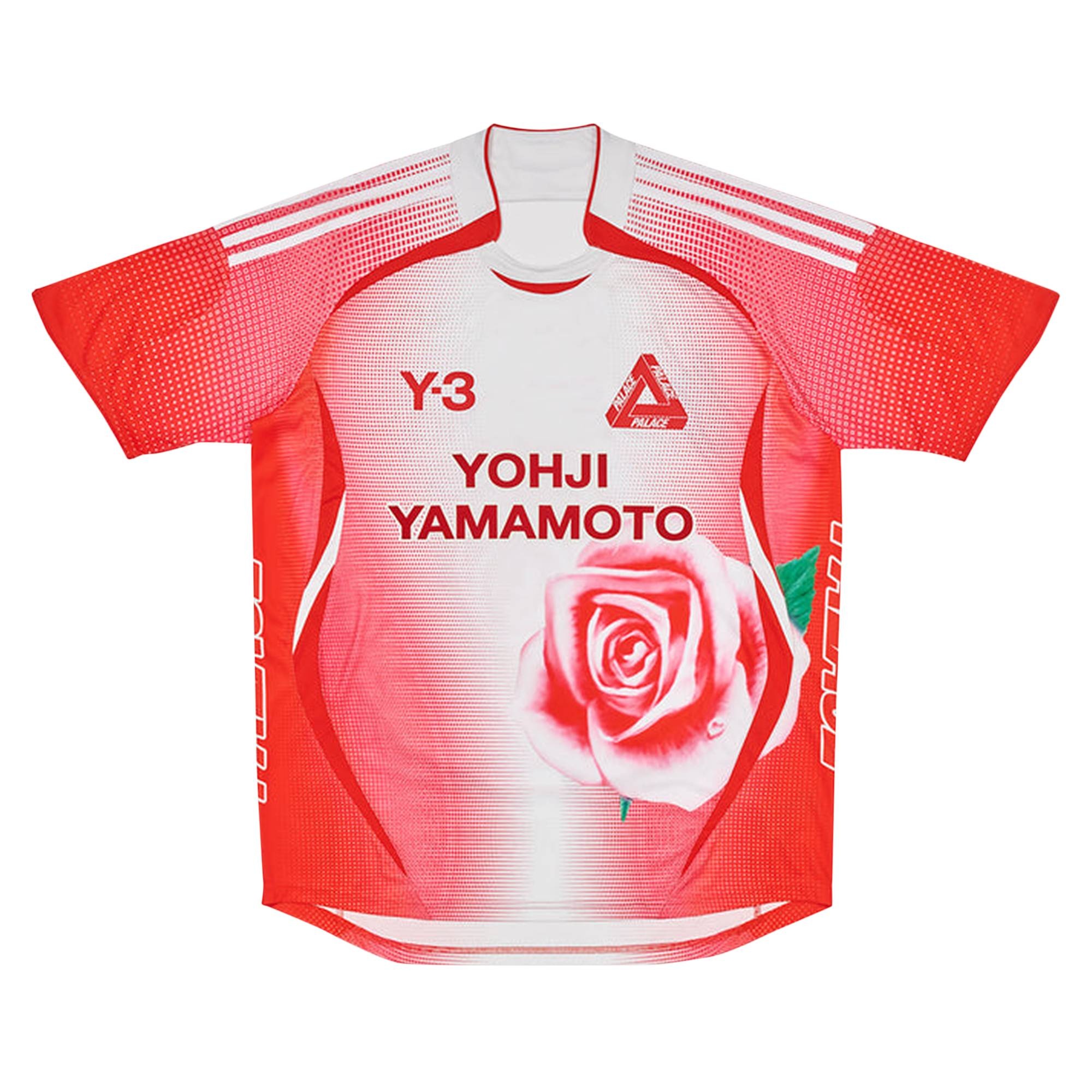 Y-3 x Palace Football T-Shirt 'White/Red' - 1