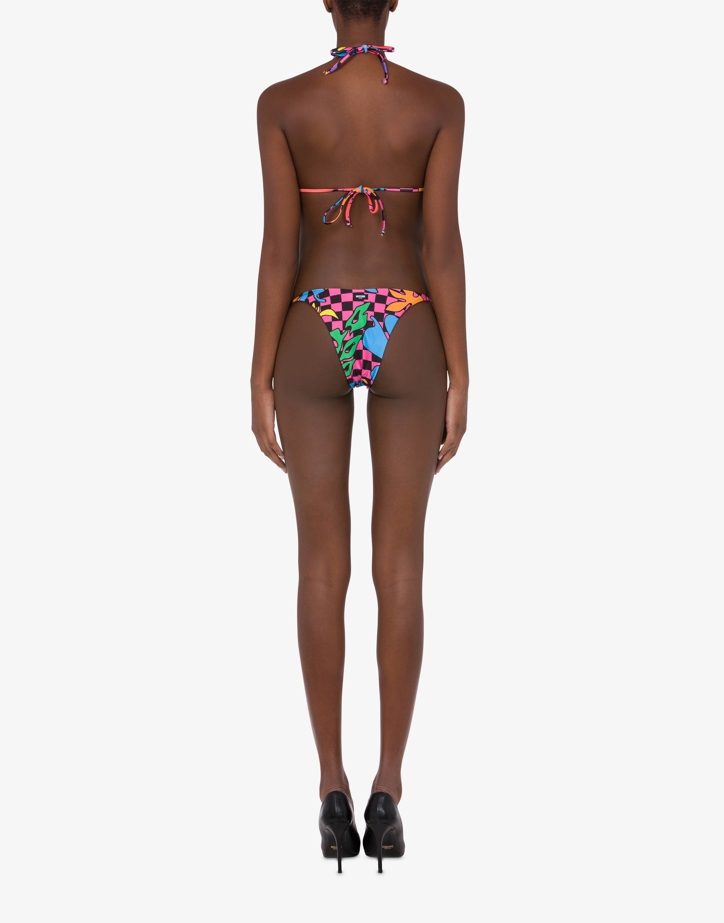 ALL-OVER FLOWER CHECK BIKINI BOTTOMS - 3
