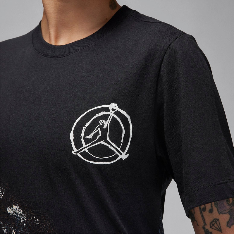 Jordan Air Jordan Flight Artist Series T-Shirt 'Nero' FB7408-010 outlook