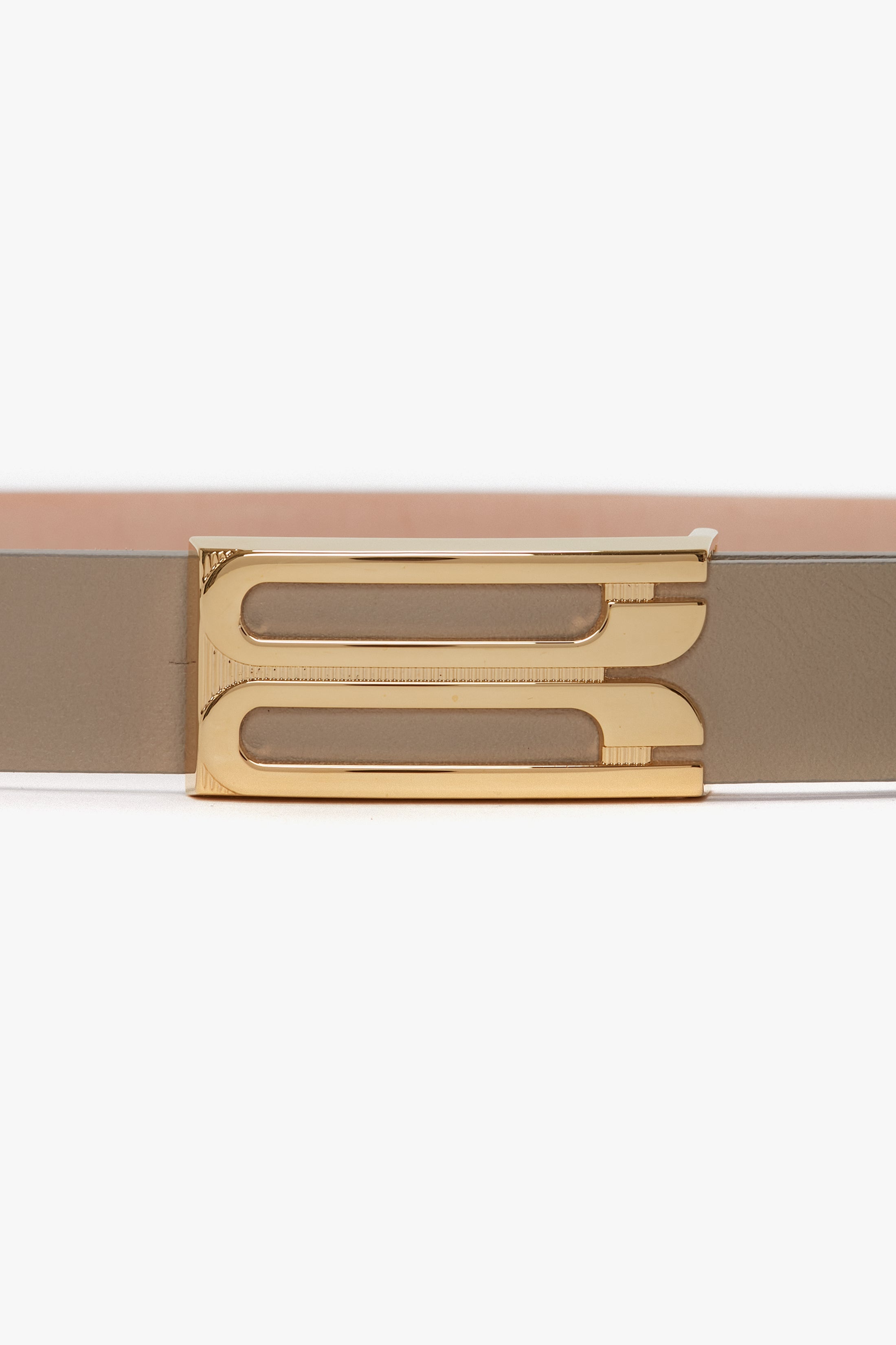 Exclusive Frame Belt In Beige Leather - 3