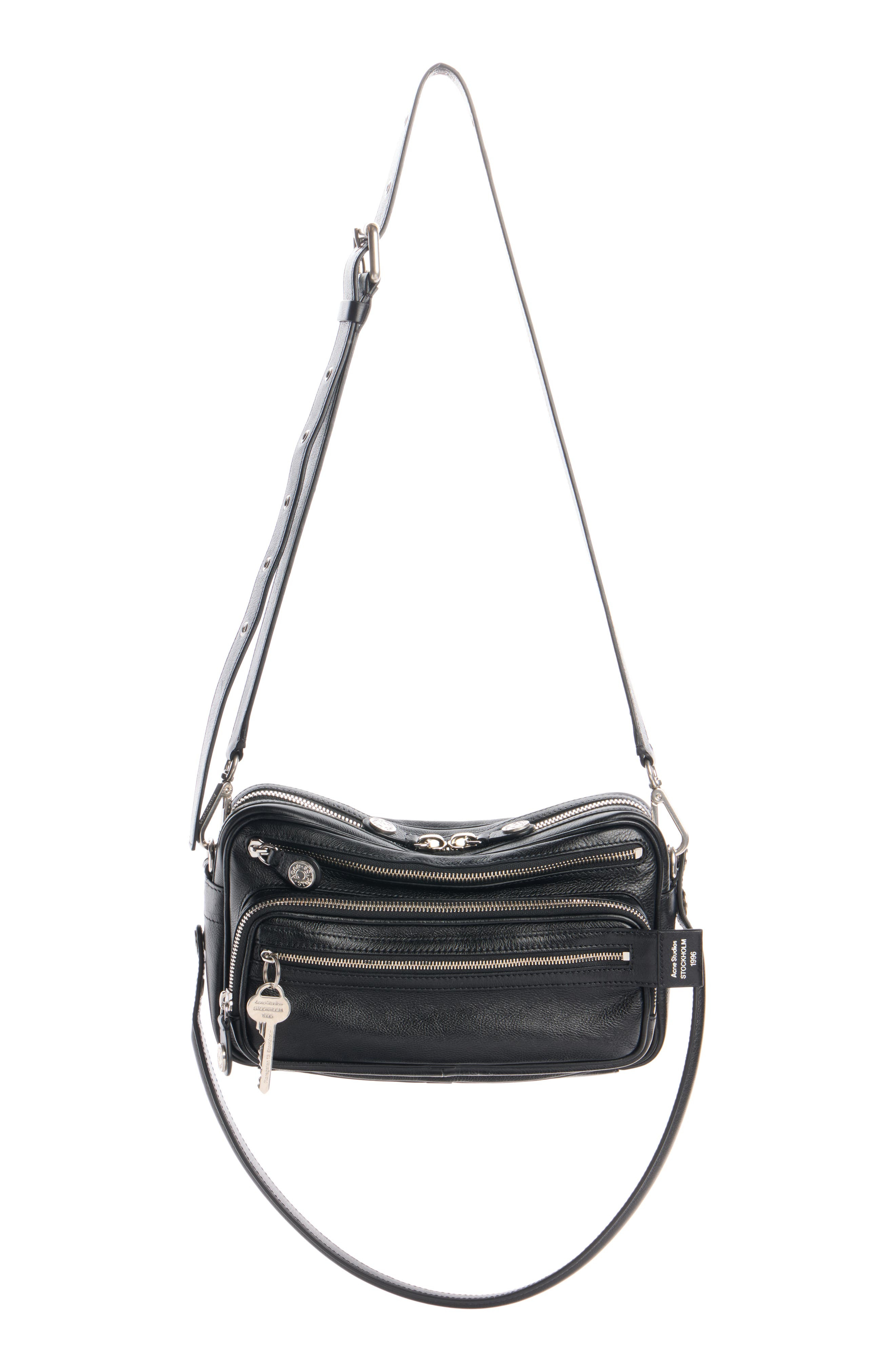 Acne Studios Small Camero Leather Shoulder Bag in Black at Nordstrom - 3