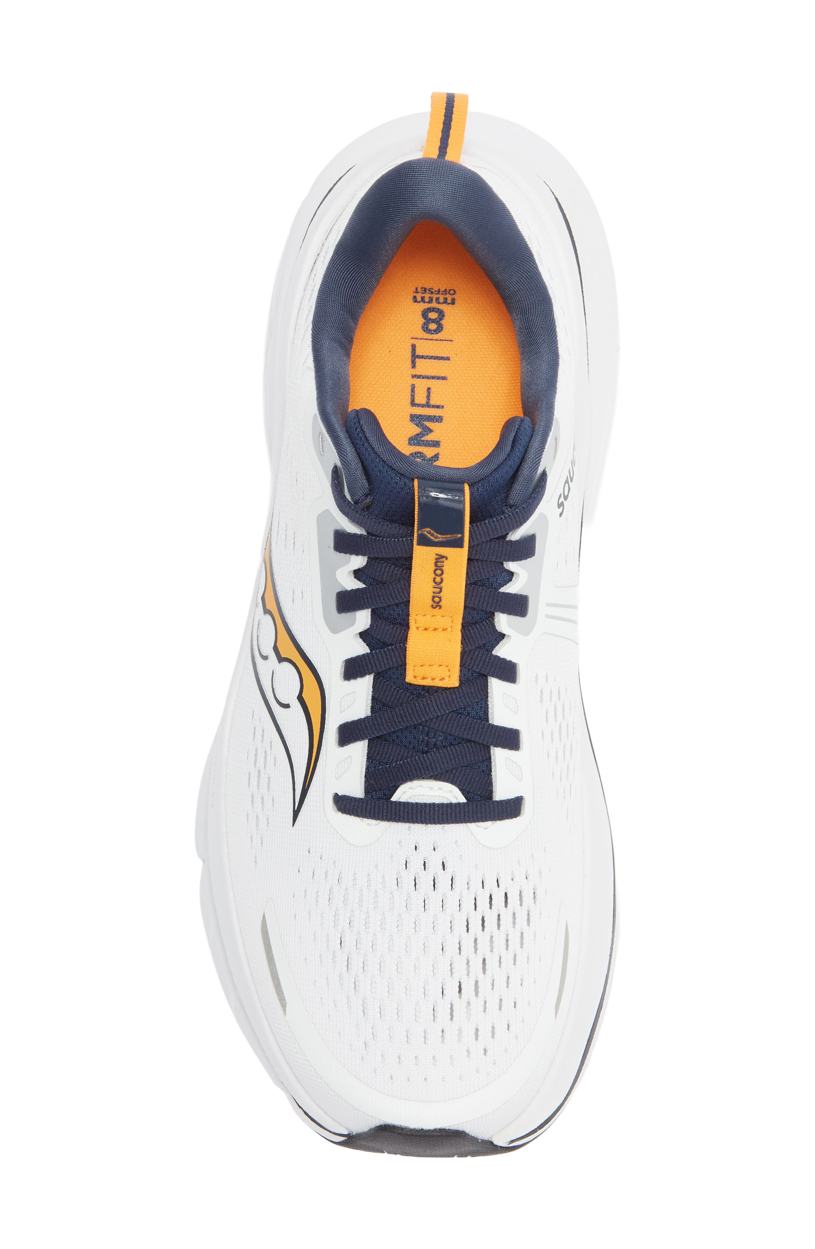 Saucony Guide 18 Running Shoe in White/Navy at Nordstrom - 5