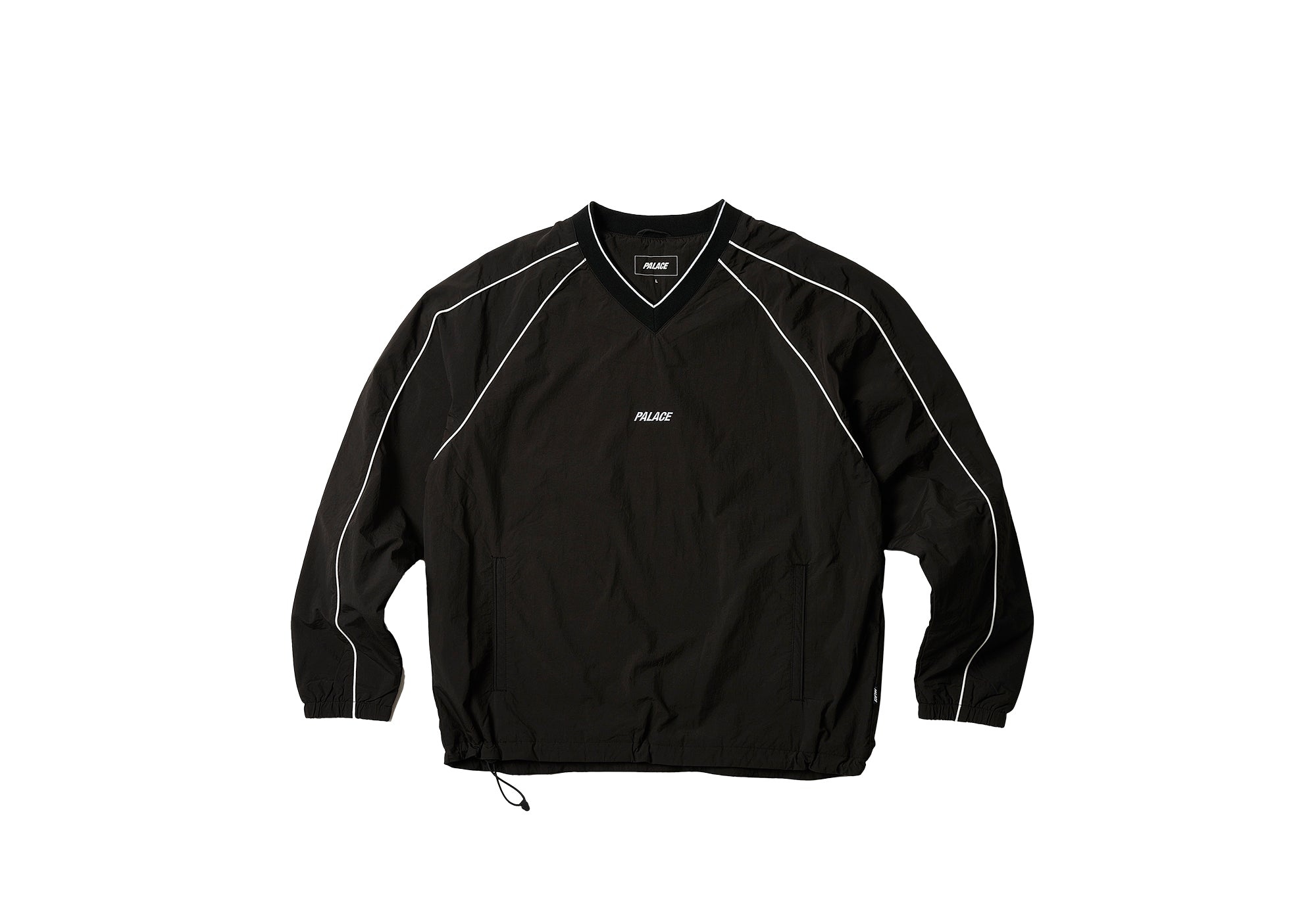 PALACE PIPED SHELL PULLOVER BLACK | REVERSIBLE