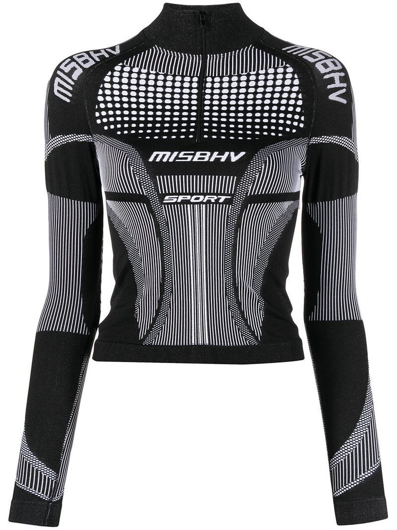 logo funnel-neck knit jumper 1