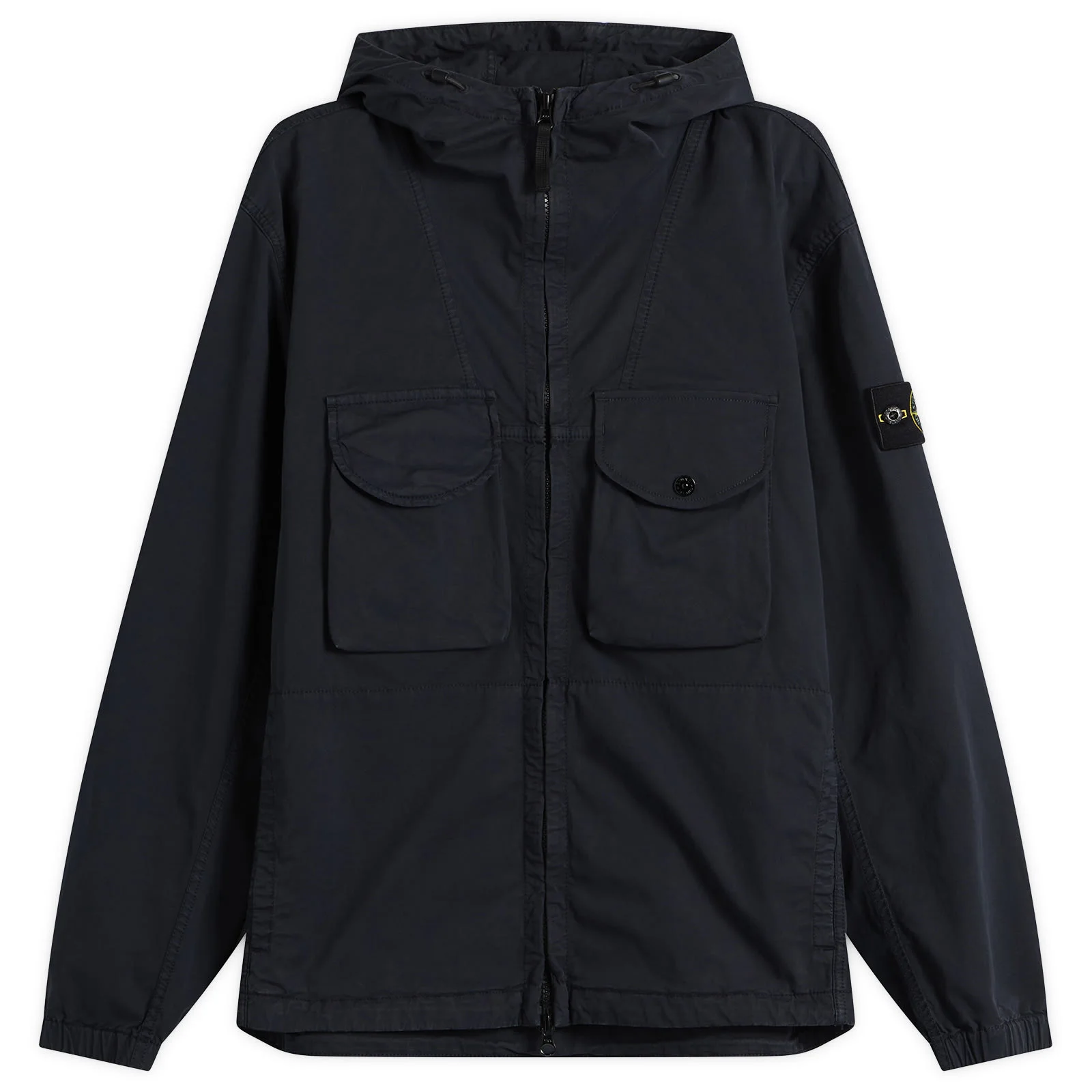 Stone Island Organic Cotton Twill Hooded Jacket - 1