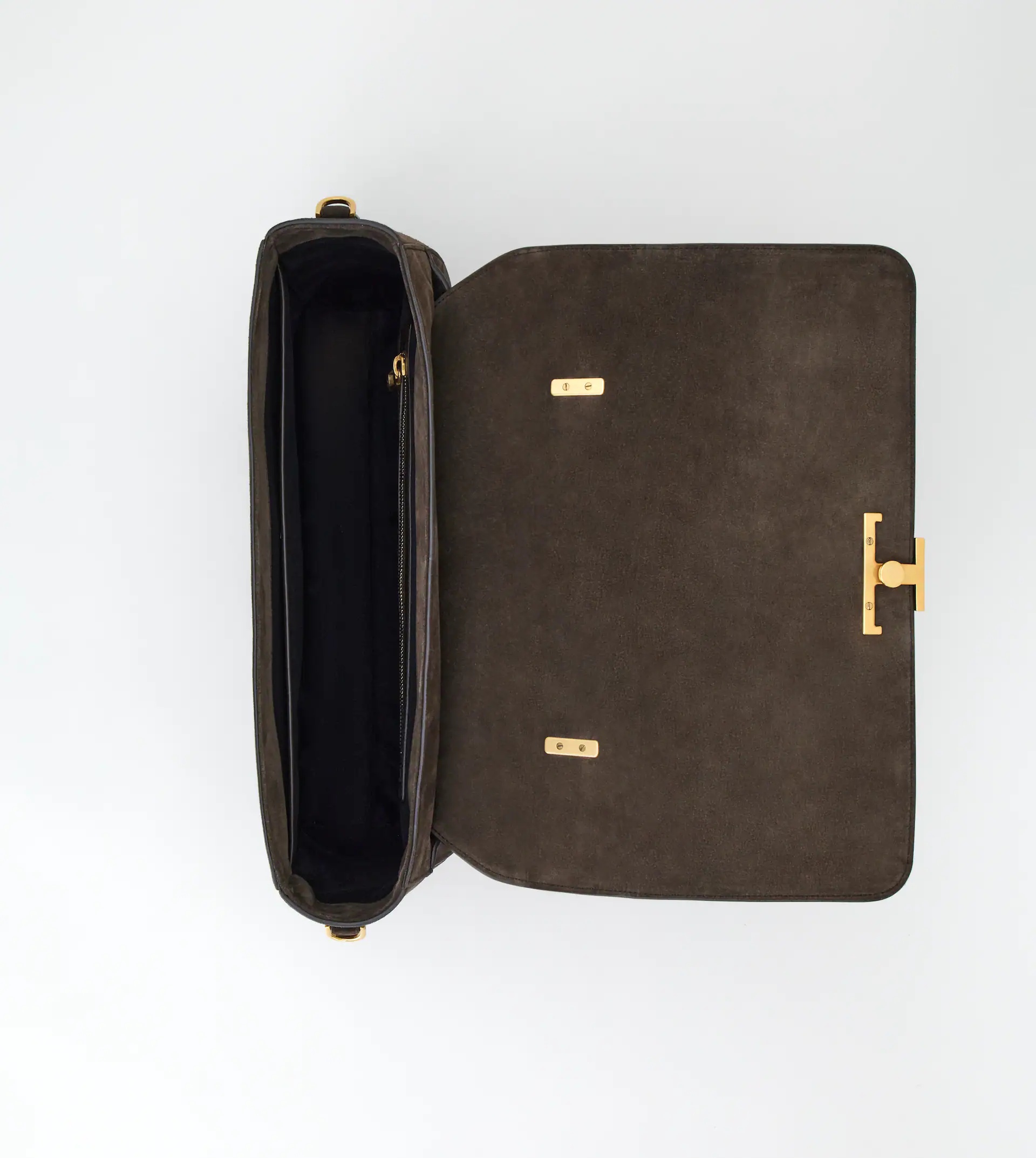 TIMELESS DOCUMENT HOLDER IN SUEDE SMALL - BROWN - 5