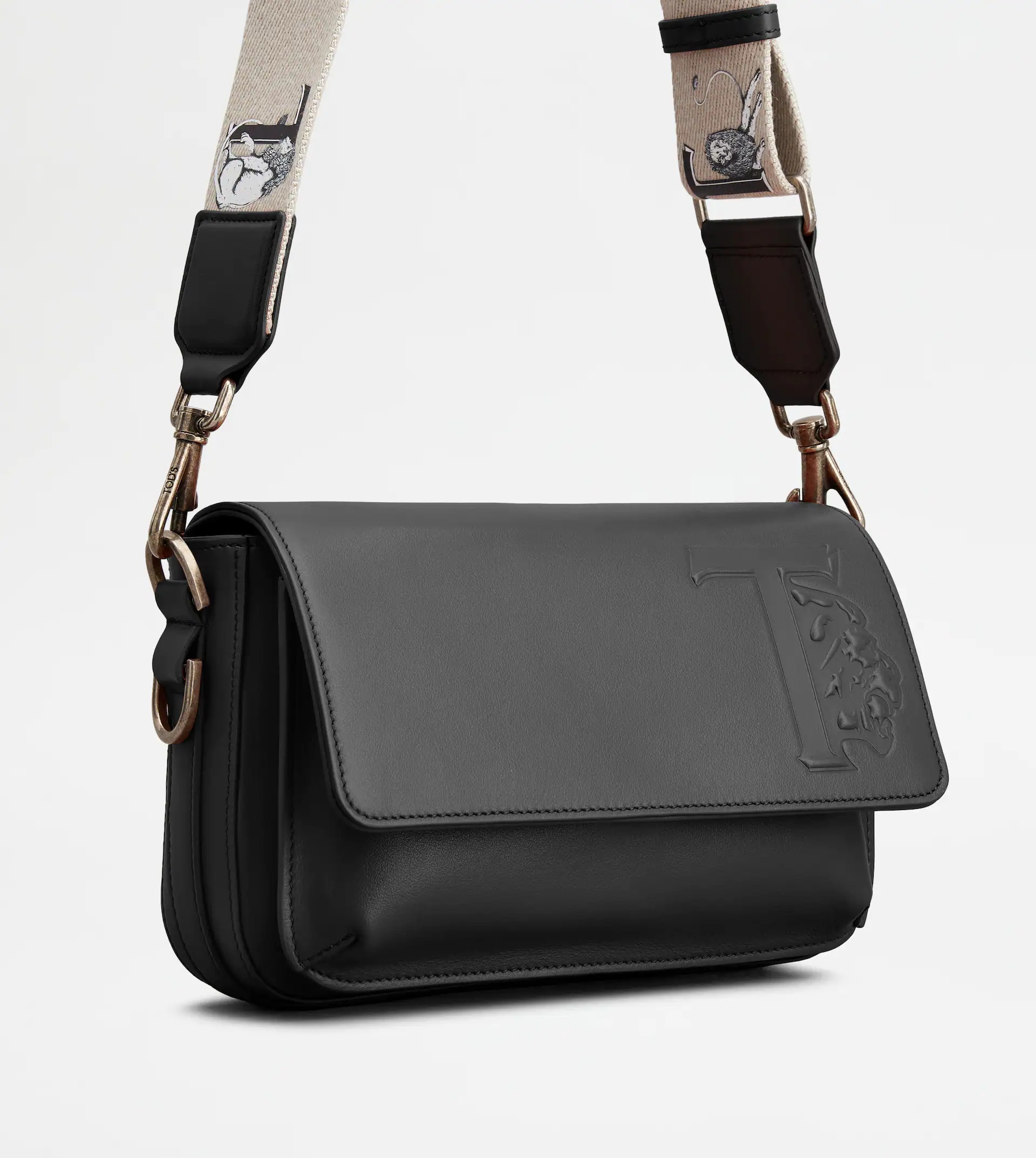 TOD'S CROSSBODY BAG IN LEATHER SMALL - BLACK - 2