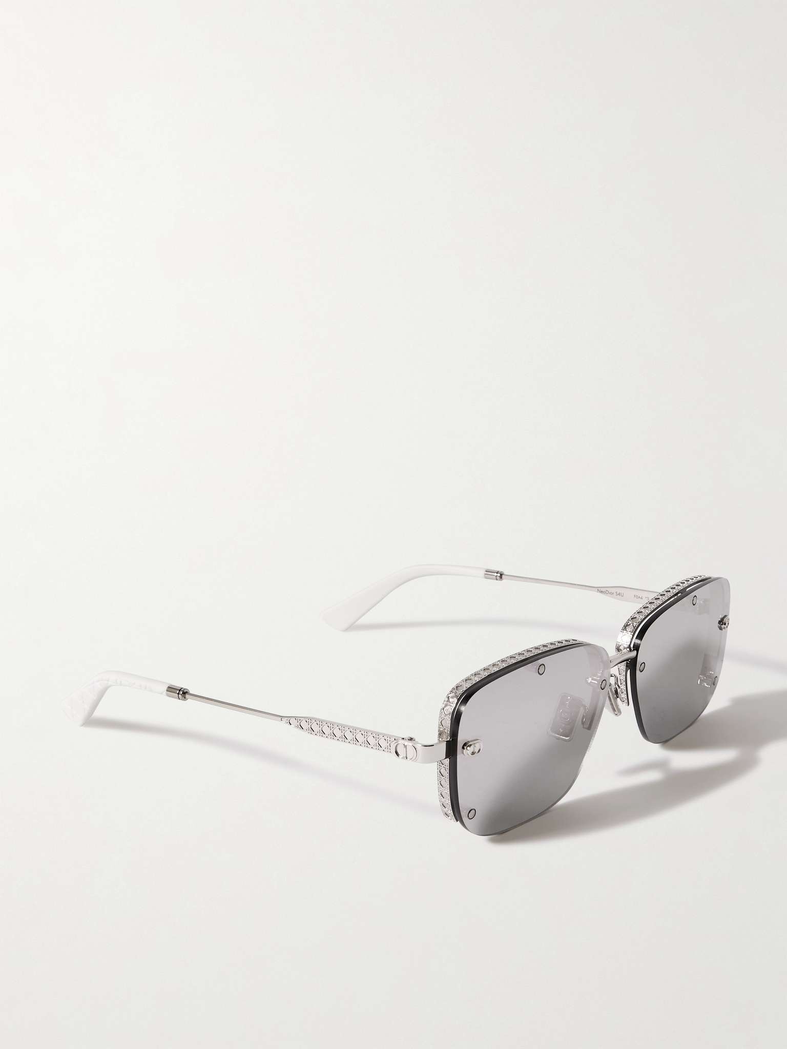 NeoDior S4U Rectangle-Frame Gunmetal-Tone Sunglasses - 3