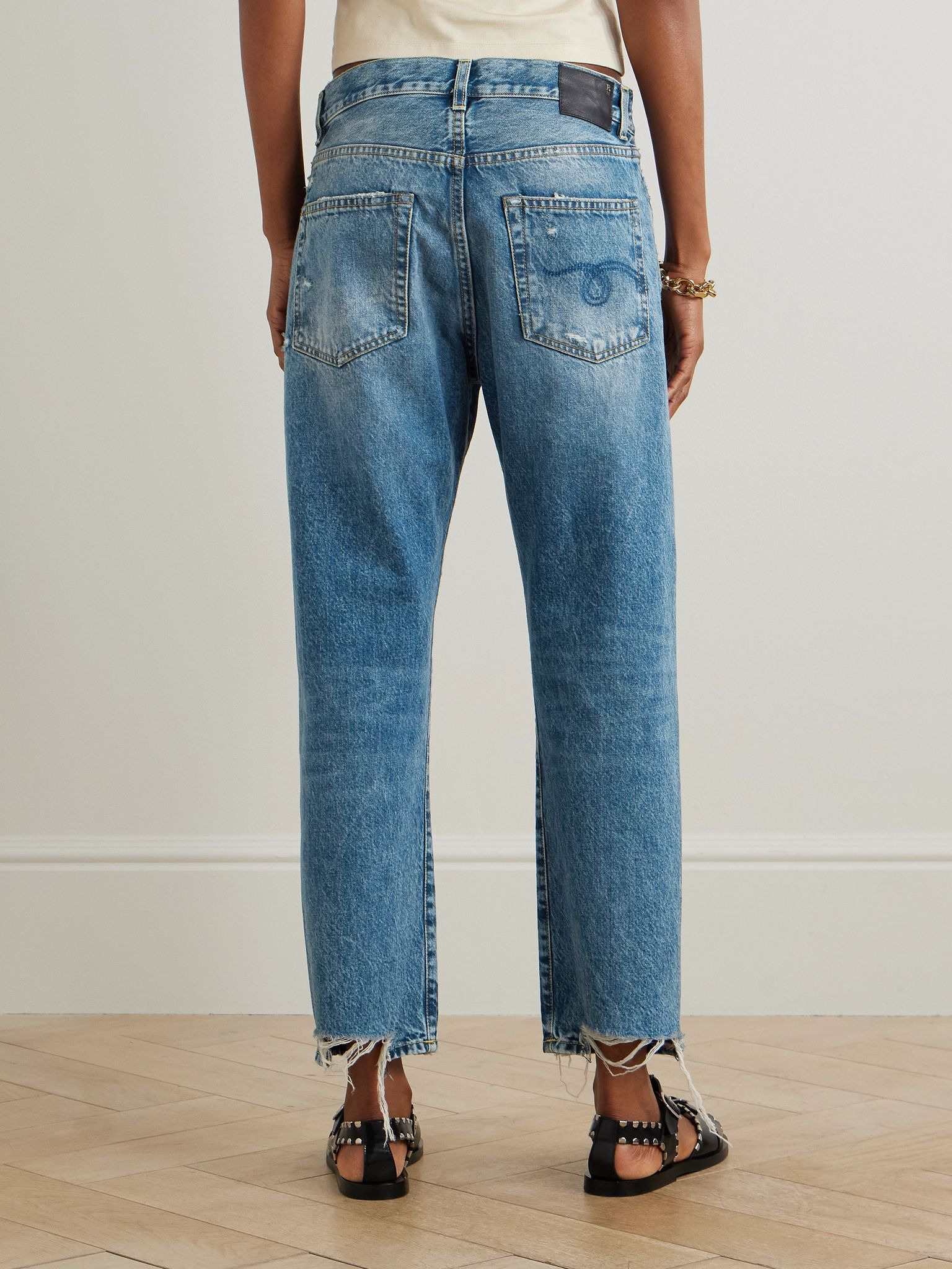 Distressed boyfriend jeans Mid denim - 4