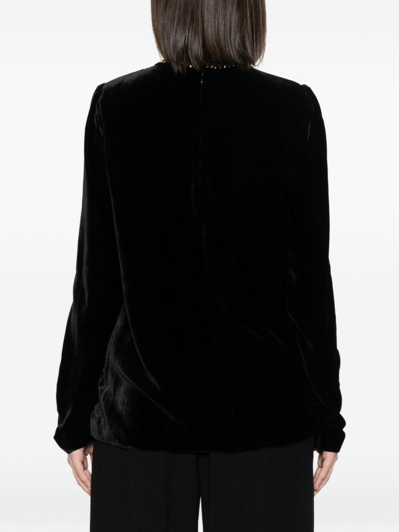 crystal-embellished bow-detail top 4