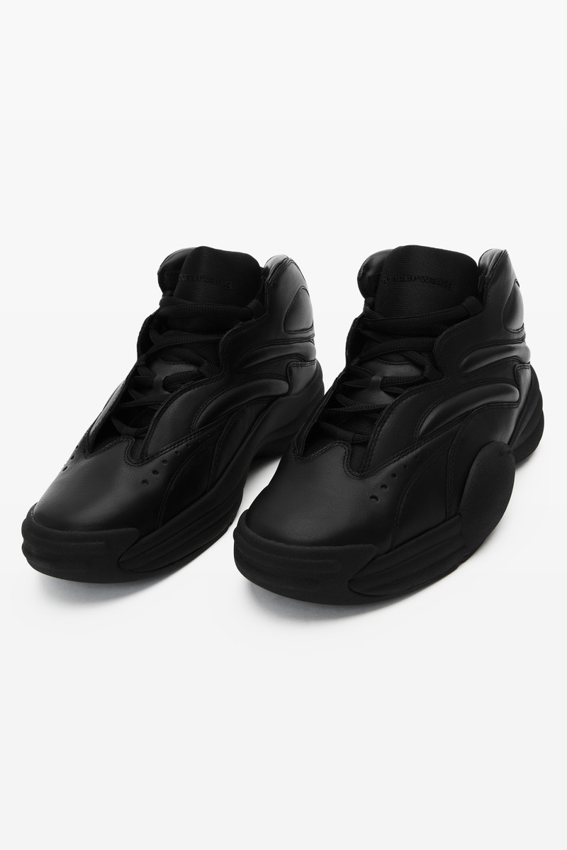 Alexander Wang AW HOOP SNEAKER IN LEATHER outlook