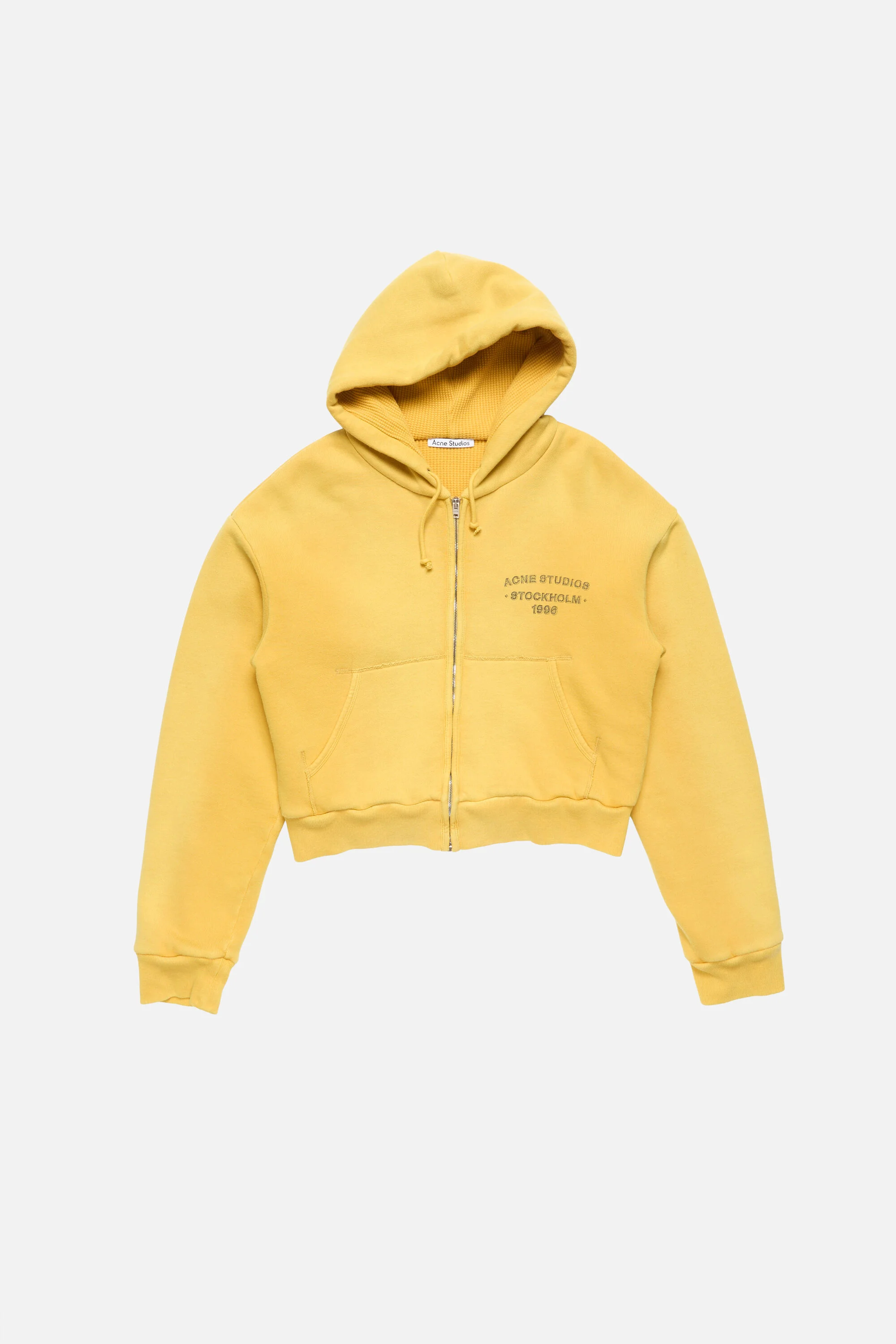 Sprayed zip hoodie - Mustard yellow - 1