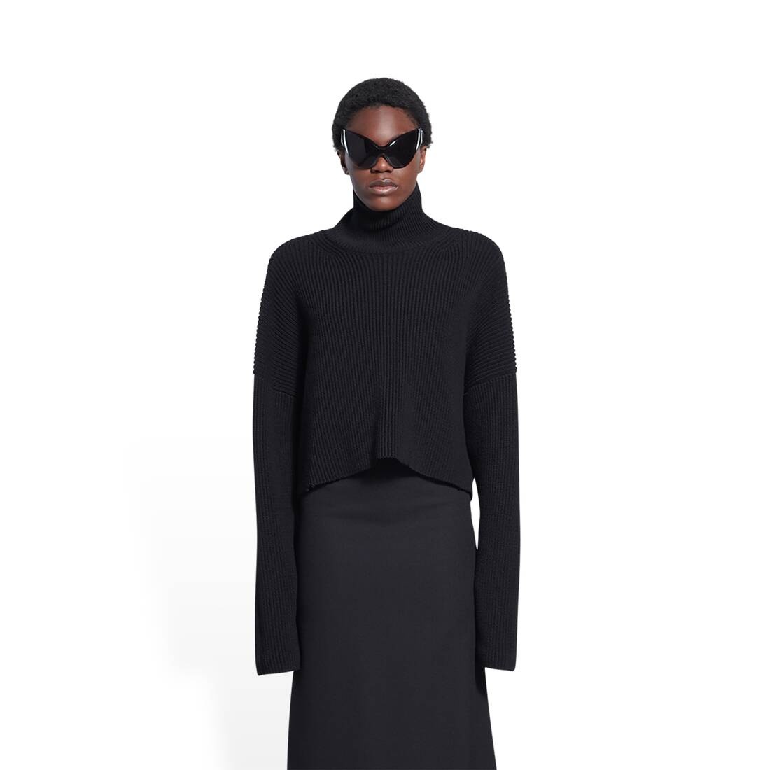 Women's Cropped Sweater  in Black - 5