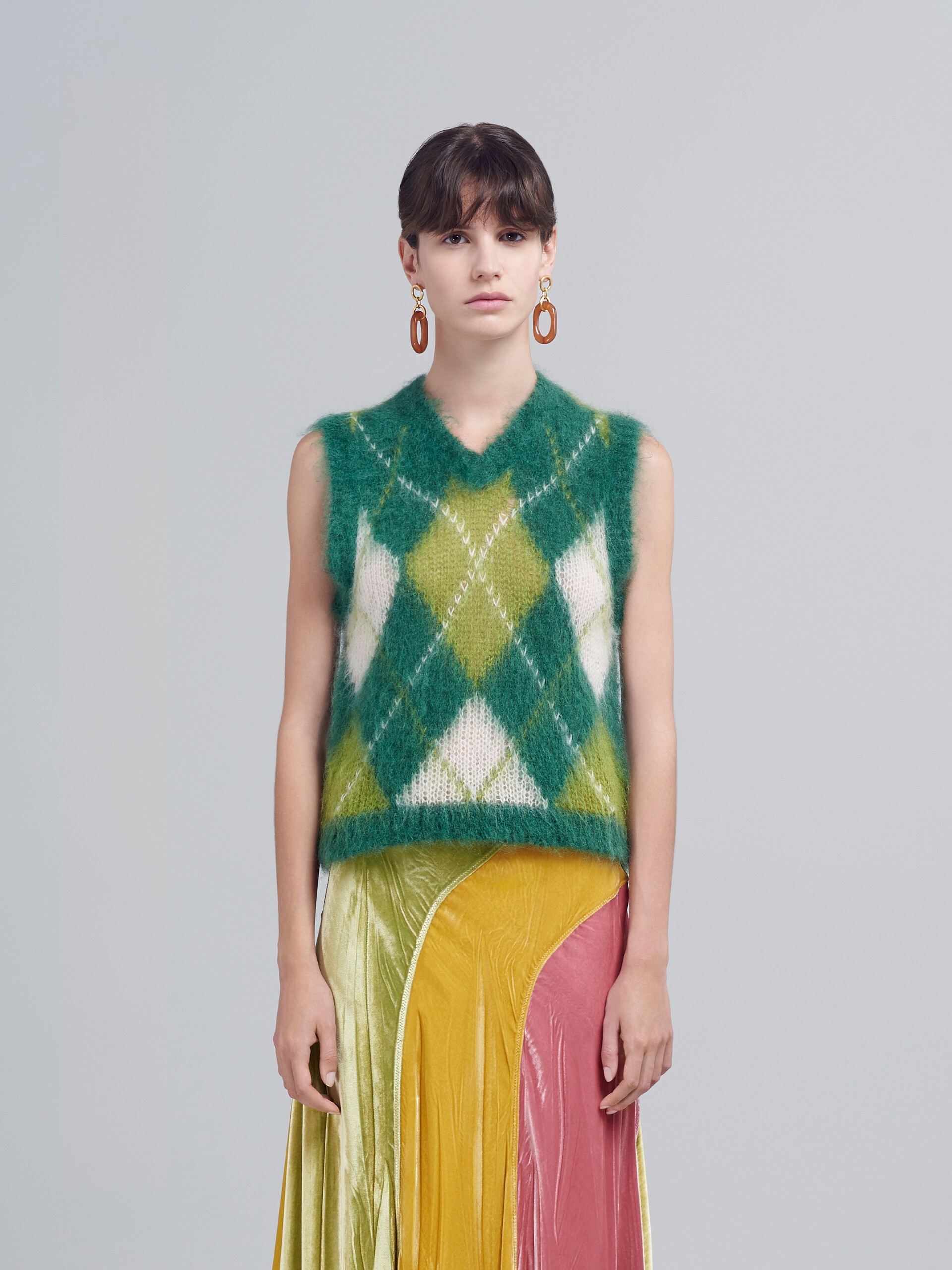 ICONIC MOHAIR ARGYLE VEST - 2