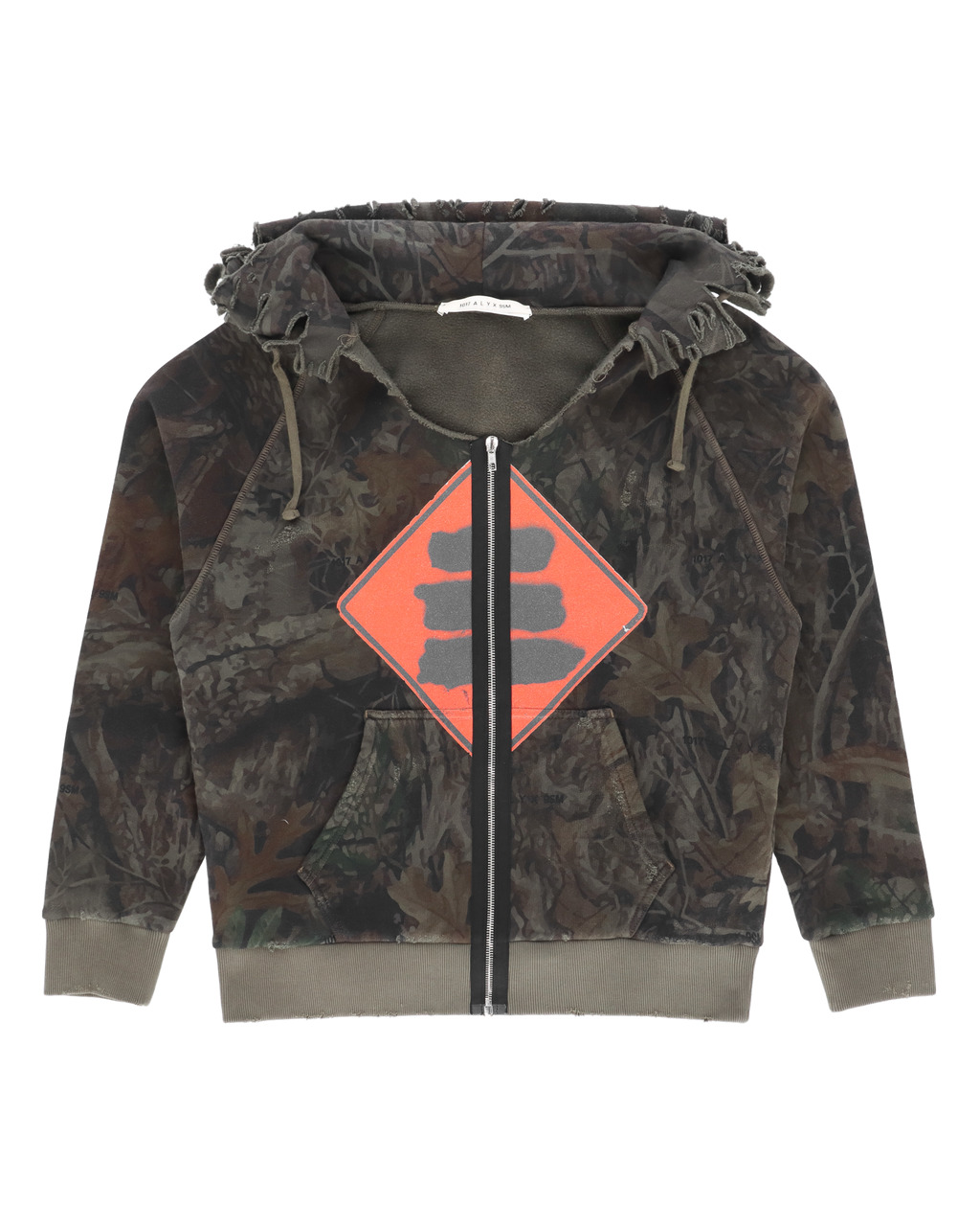 MARK FLOOD DISTRESSED CAMO HOODIE - 1