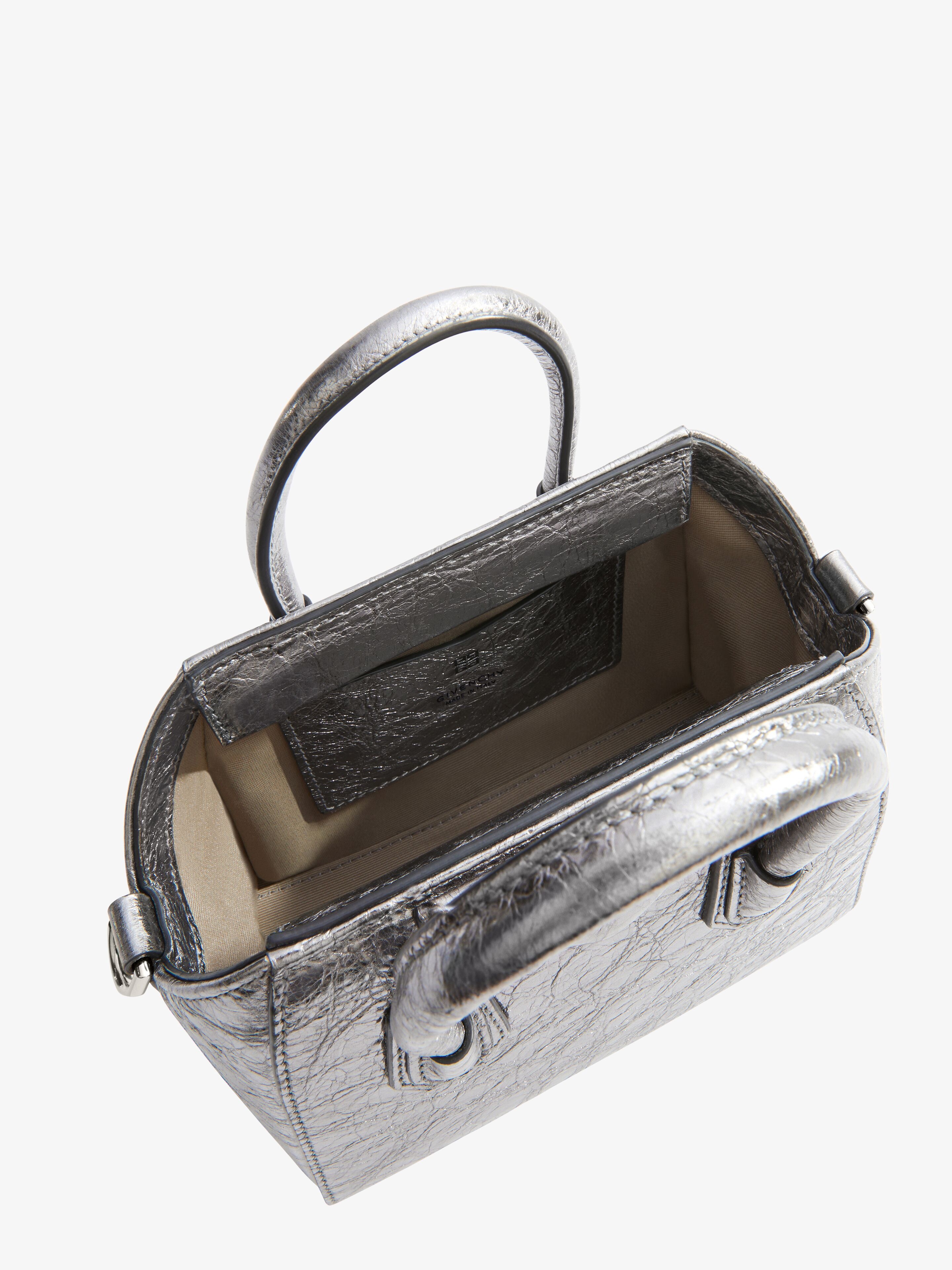 ANTIGONA TOY BAG IN LAMINATED LEATHER - 5