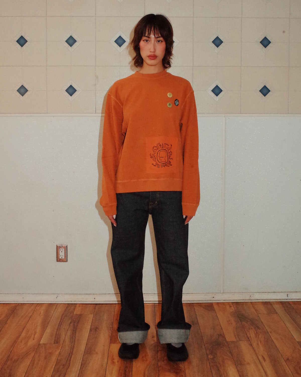 Gargoyle Crewneck - Ochre / Light Brown - 6