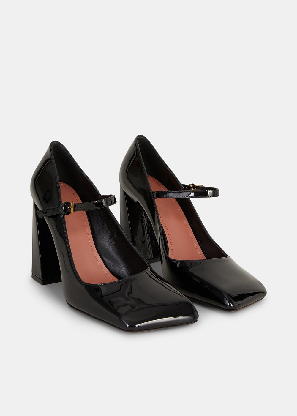 Black Patent Charlotte Mary Jane Heels - 2