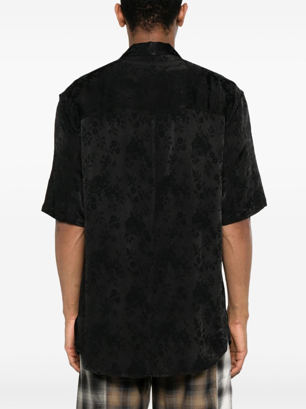 floral-jacquard shirt - 4