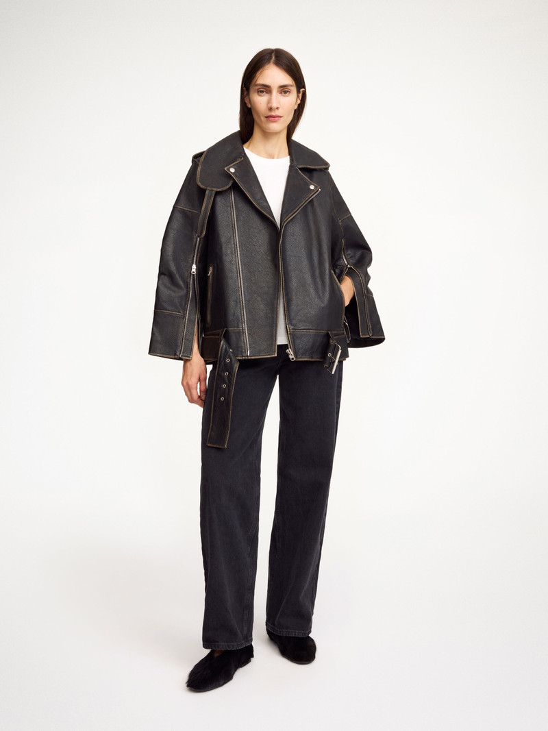 BY MALENE BIRGER Beatrisse leather jacket outlook