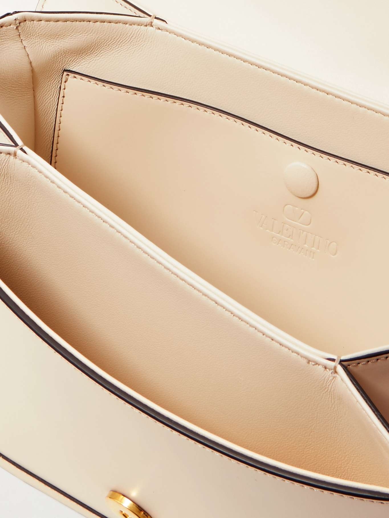 9-to-5 leather shoulder bag Off-white - 5