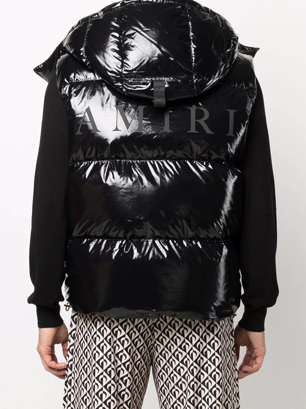 logo-print down-feather gilet - 4