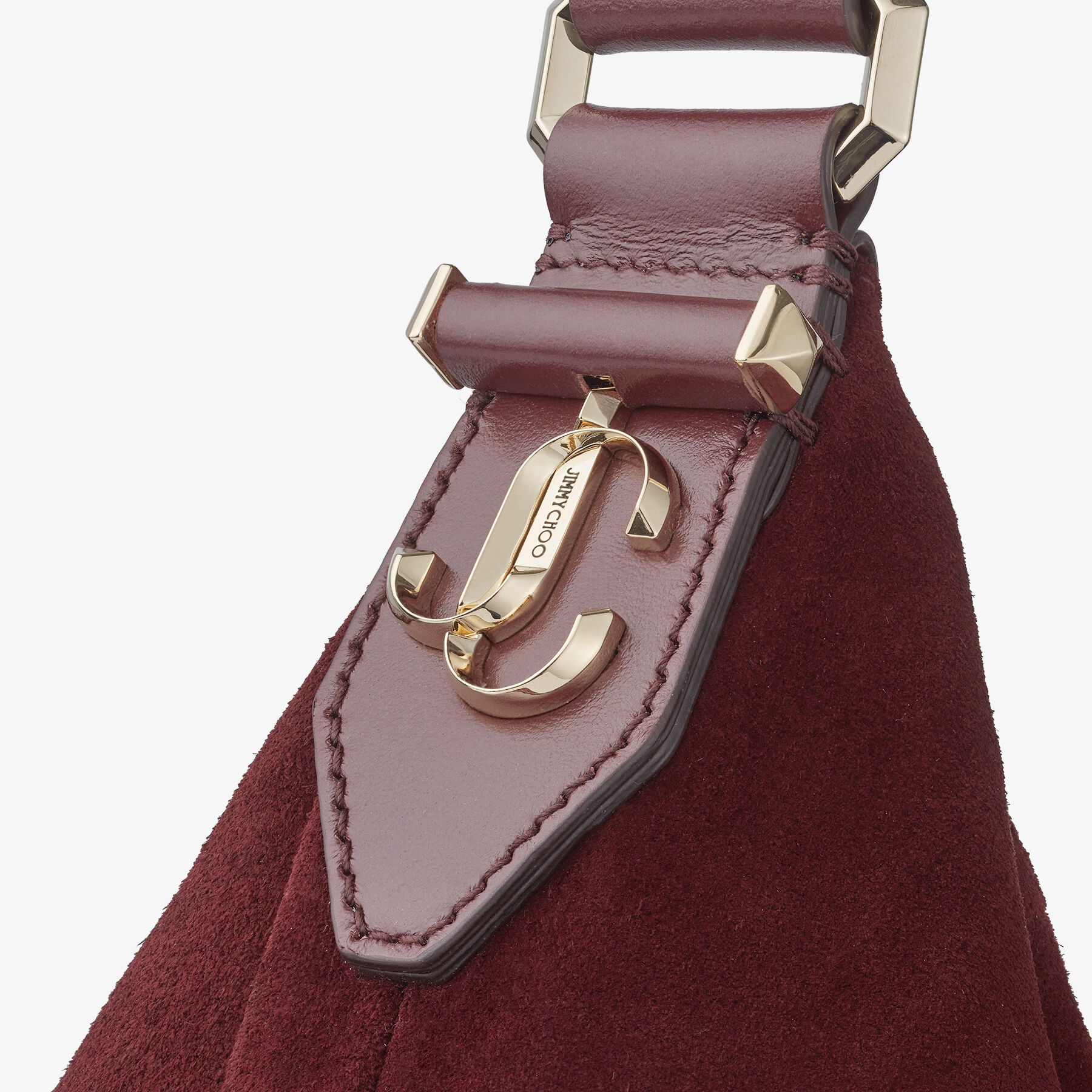 Ana Hobo/s
Burgundy Suede and Smooth Calf Leather Hobo Handbag - 5