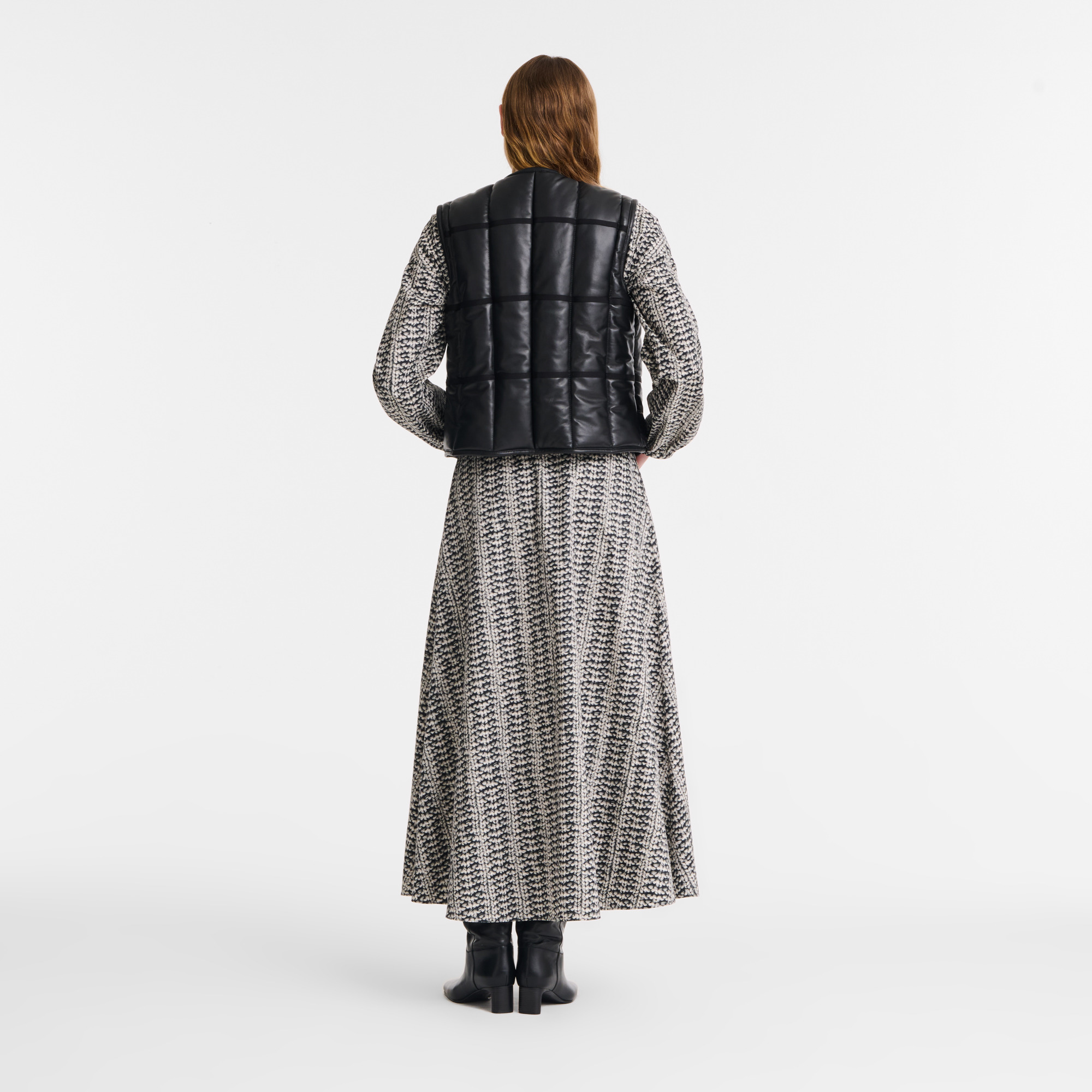 Sleeveless cardigan Black - Leather - 2