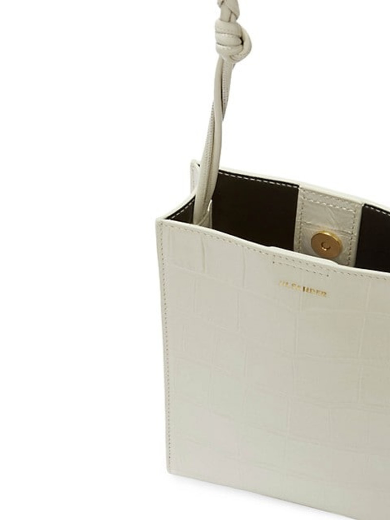 Small Tangle Croc-Embossed Leather Crossbody Bag 3