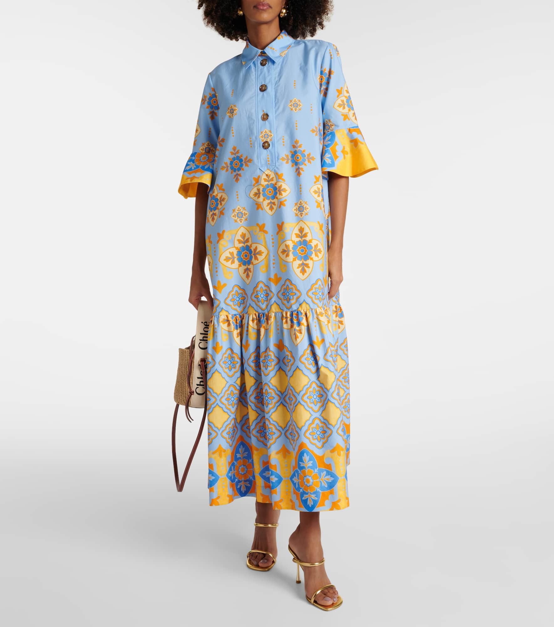 Artemis printed cotton poplin maxi dress - 2