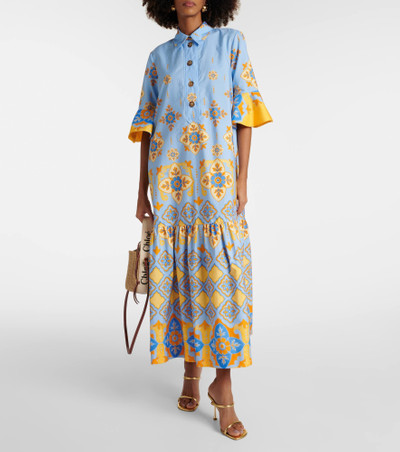 La DoubleJ Artemis printed cotton poplin maxi dress outlook