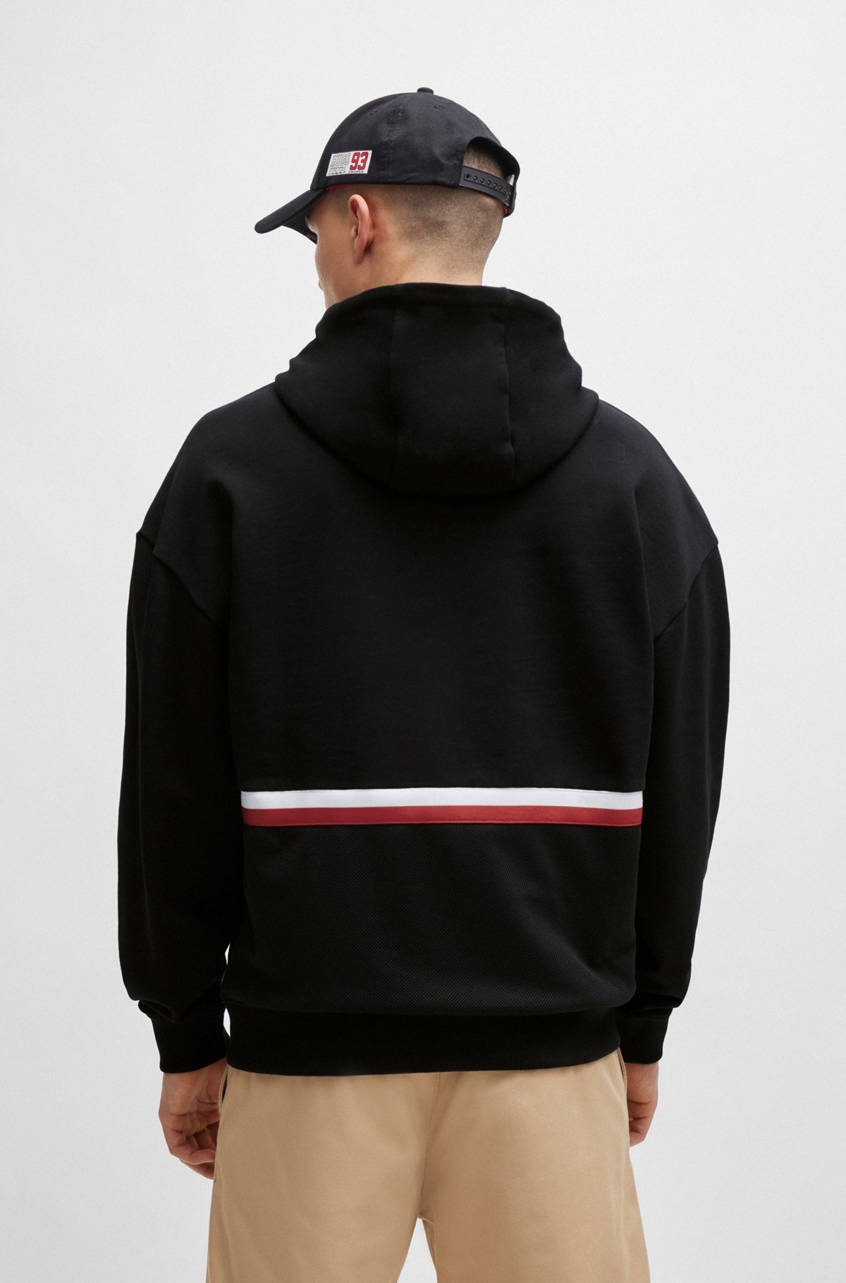 COTTON-TERRY RELAXED-FIT HOODIE WITH SPORTY LOGO - 5
