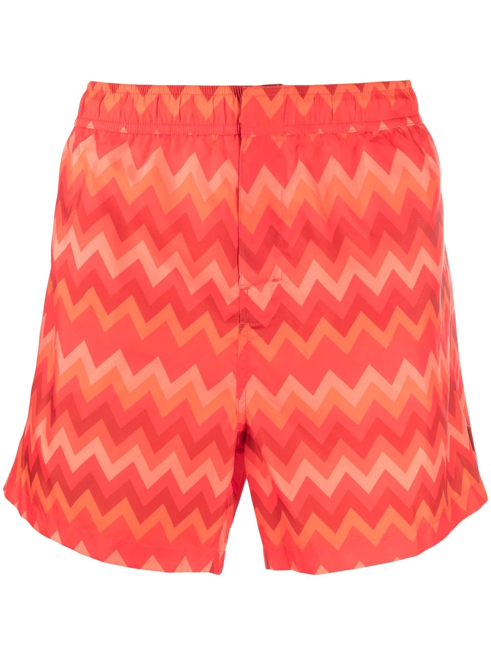 zigzag-print swimming shorts - 1