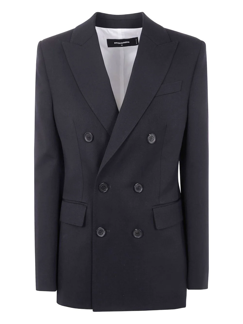 double-breasted wool blazer - 1