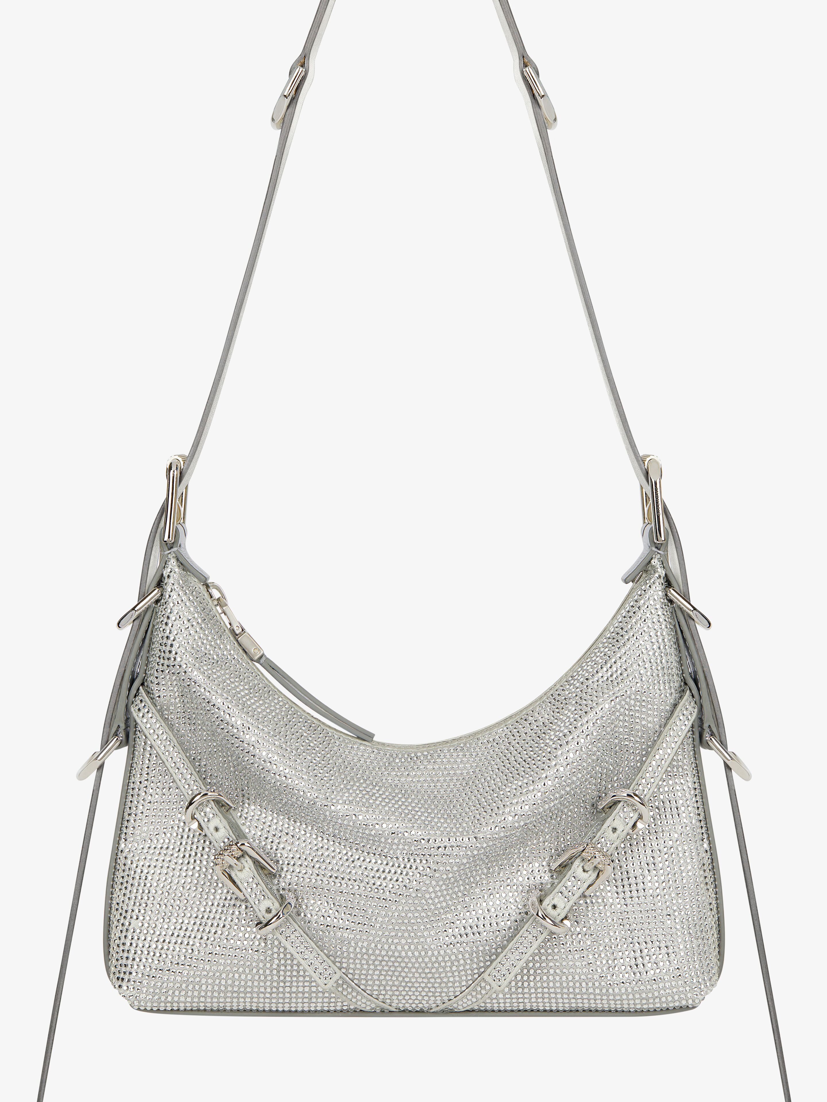 MINI VOYOU BAG IN SATIN WITH STRASS AND LEATHER - 7