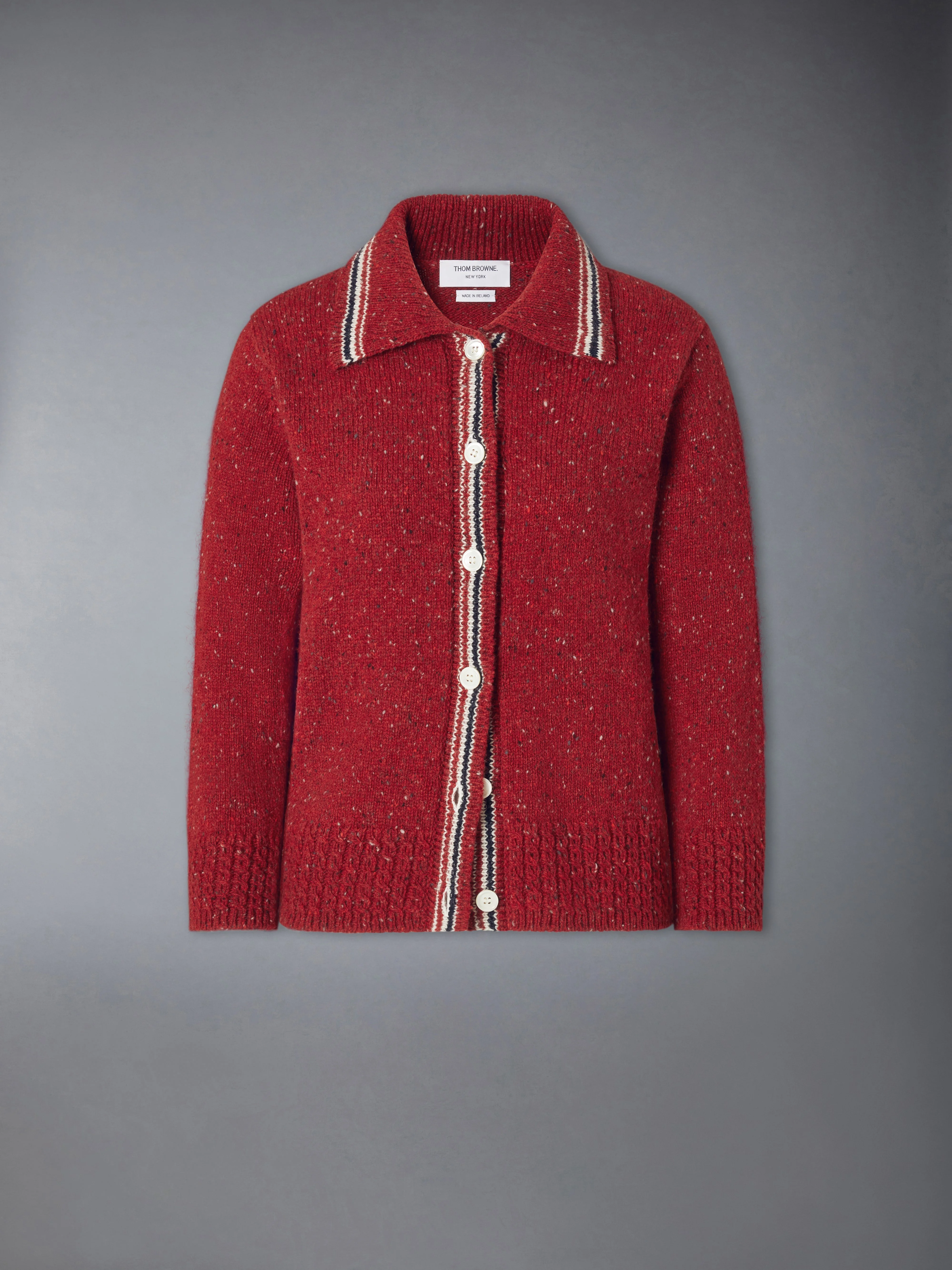 DONEGAL RWB STRIPE HECTOR POINTELLE CARDIGAN - 1