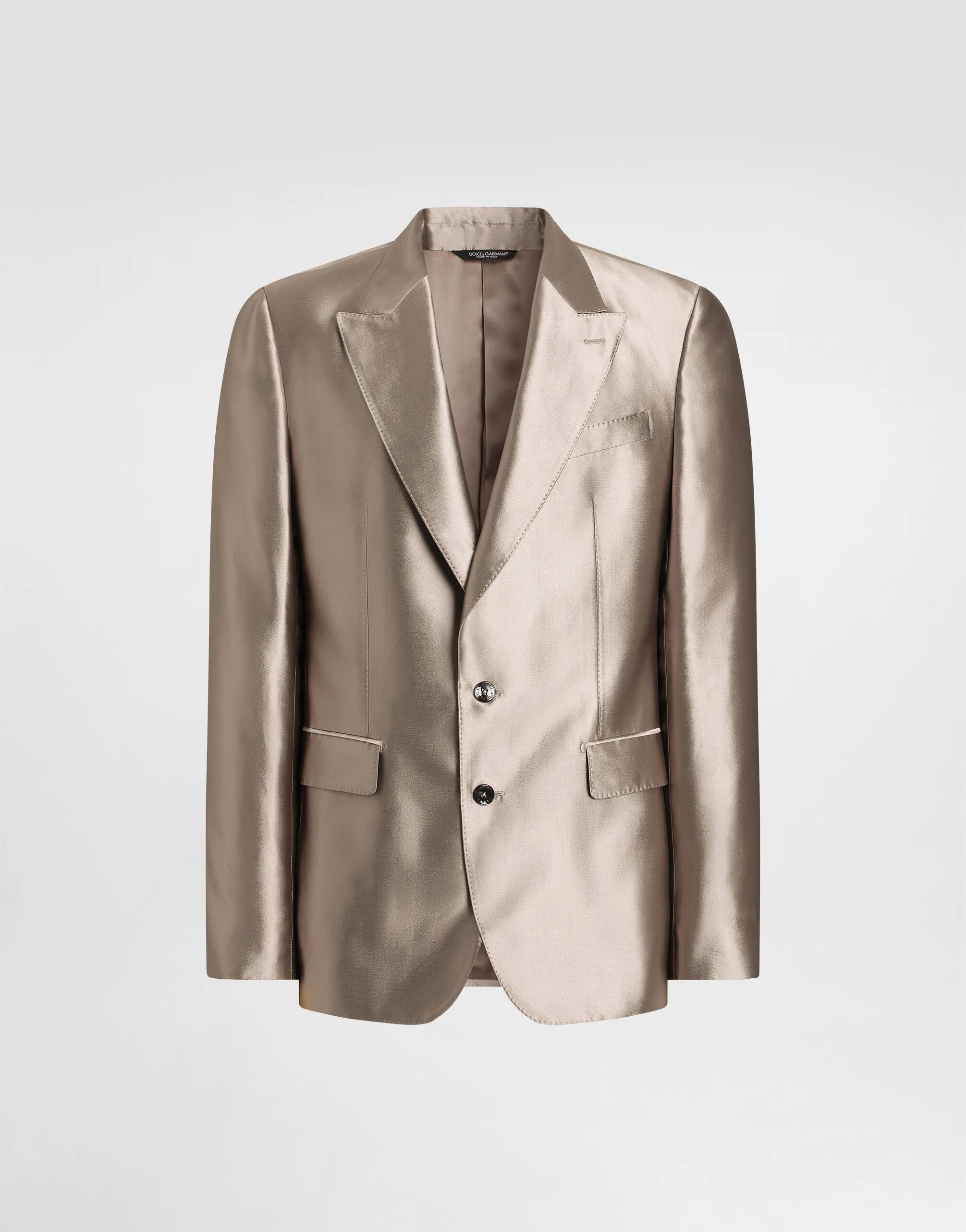 Sicilia light single-breasted silk shantung jacket - 1