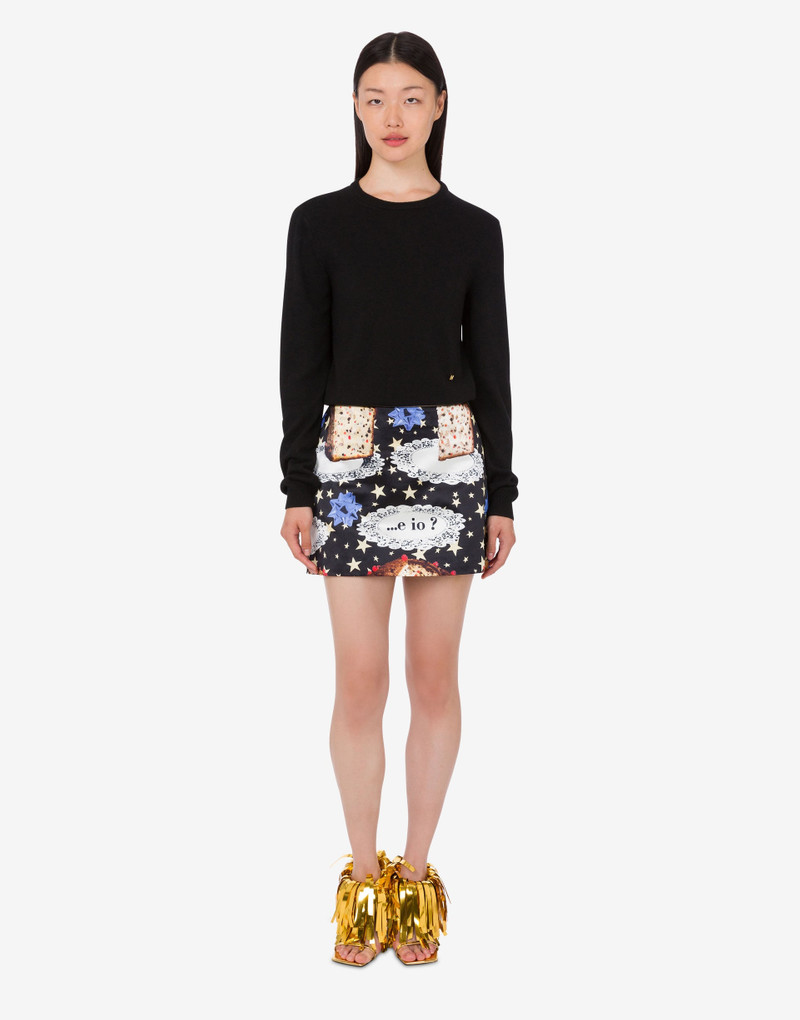 PRINTED COTTON BLEND MINISKIRT 1