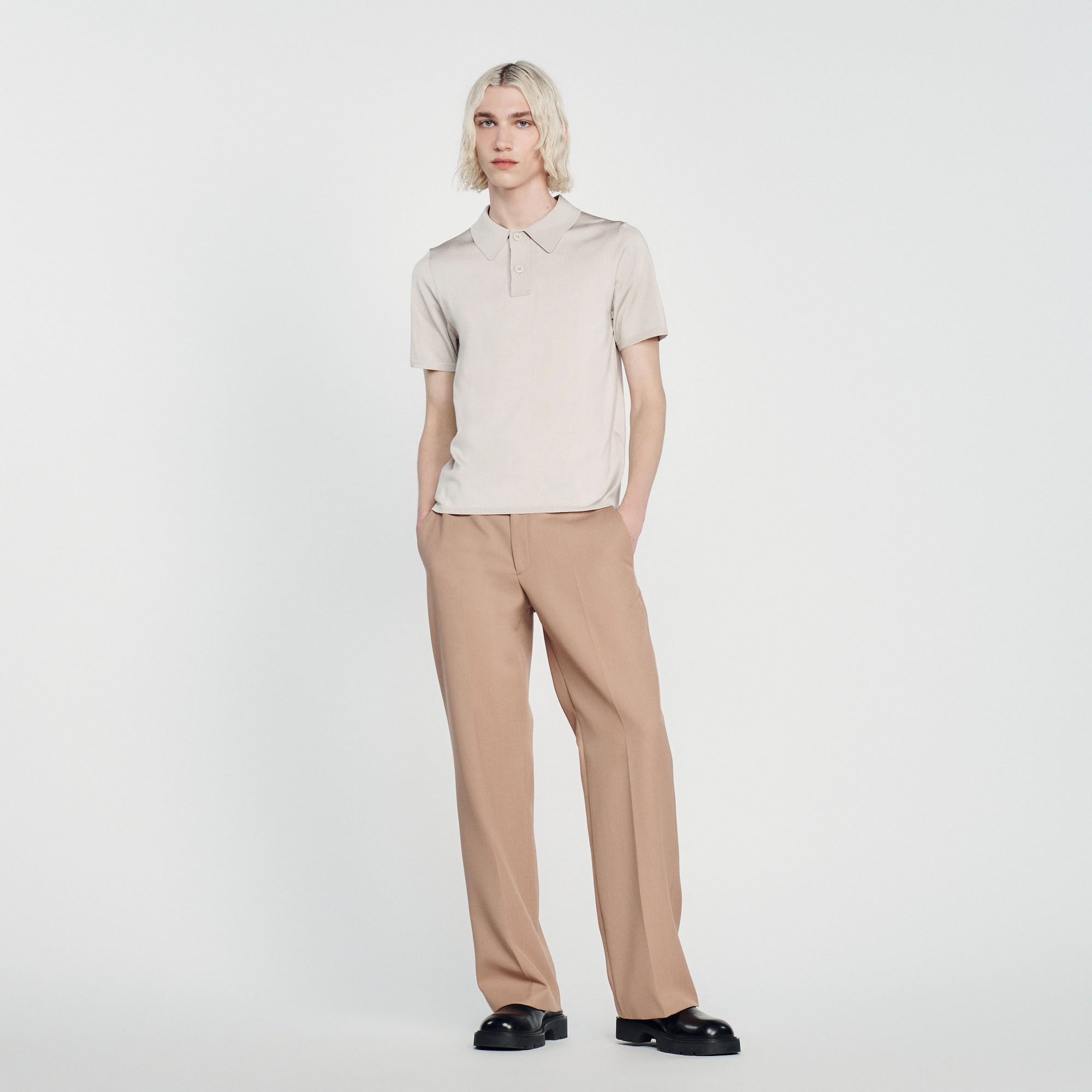 Short-sleeve knitted polo shirt - 2