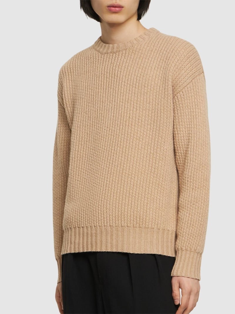 Cashmere & cotton knit sweater - 3