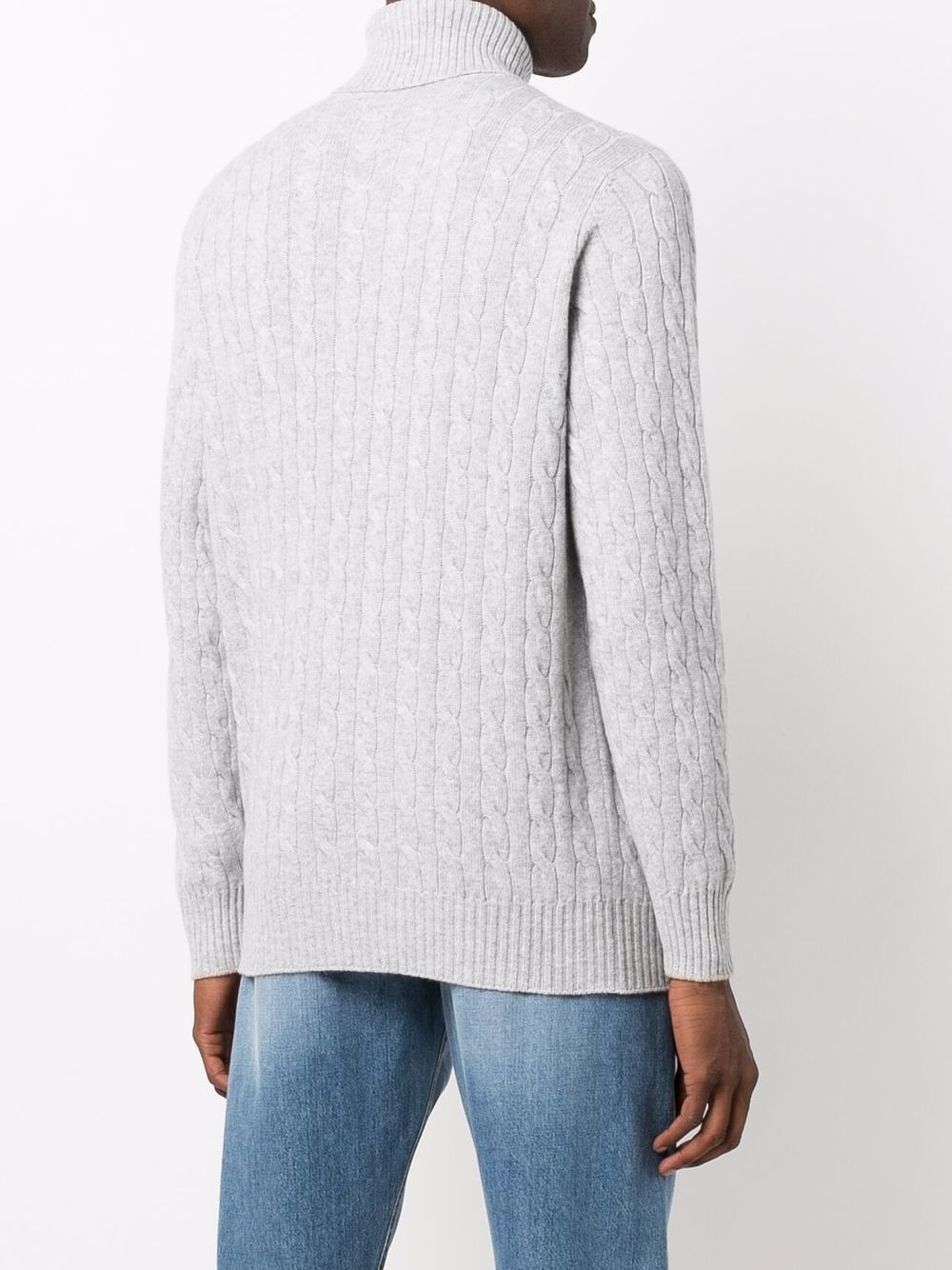 cable knit cashmere jumper - 4