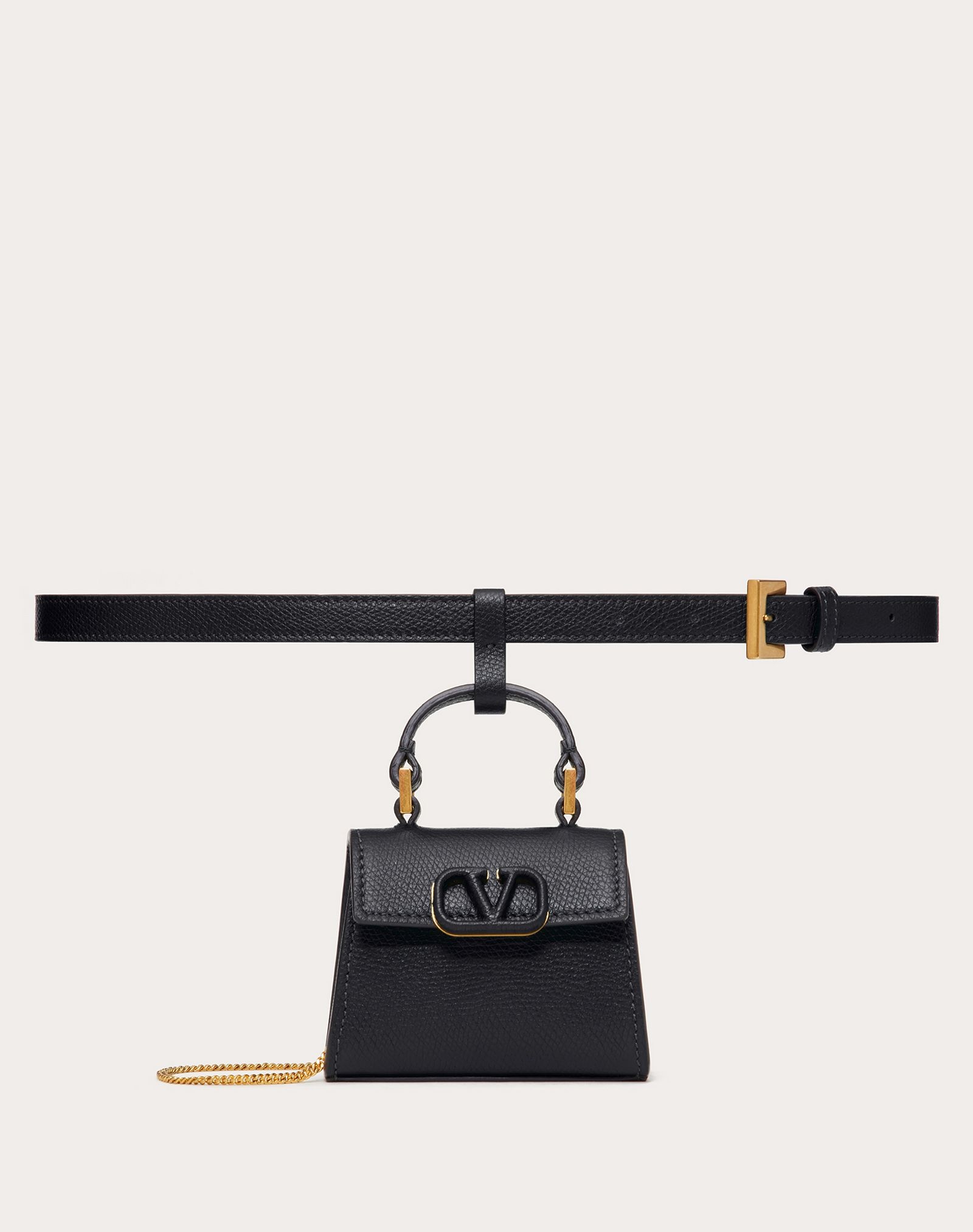 MINI VSLING GRAINY CALFSKIN BELT BAG - 1